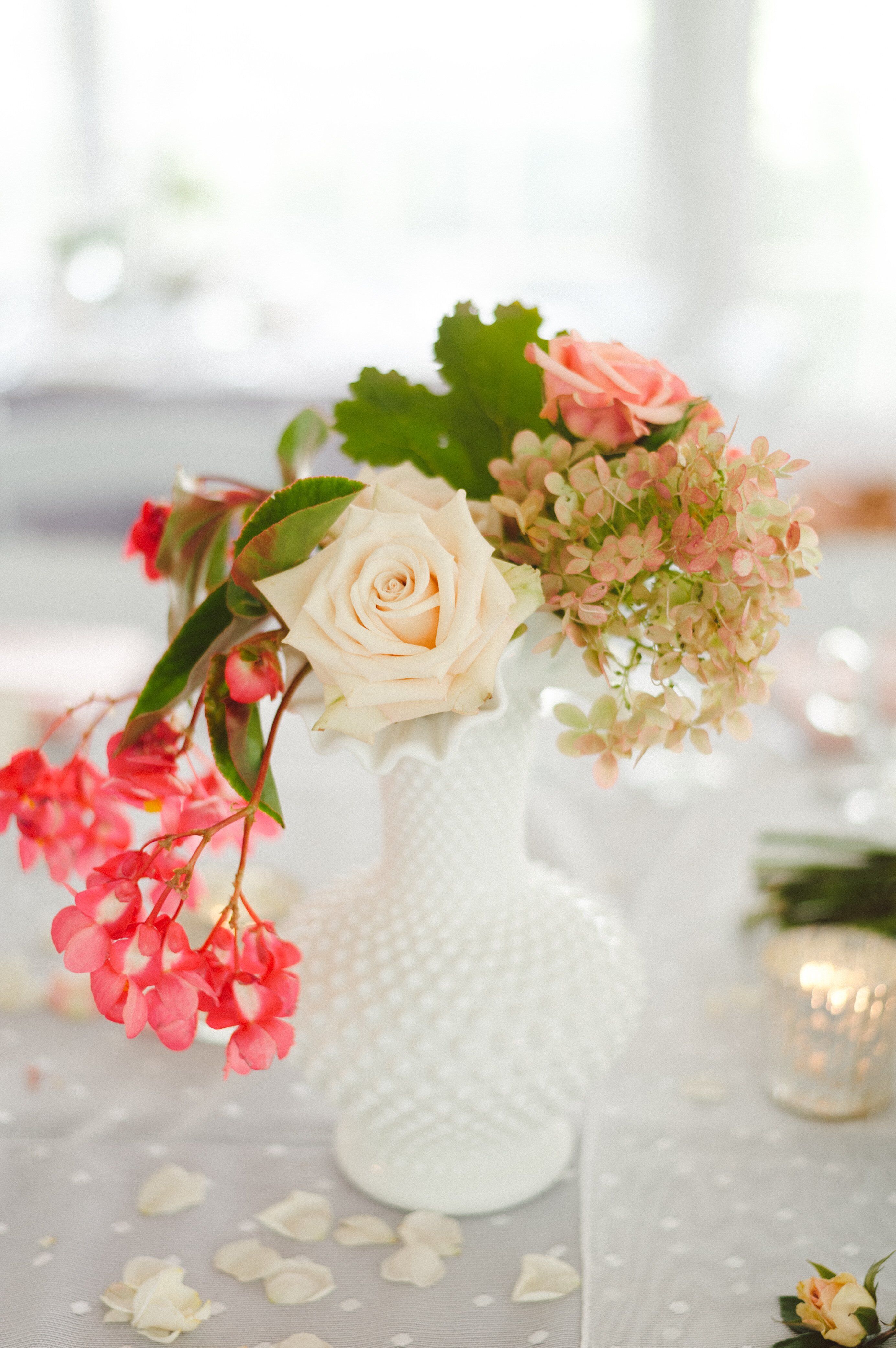 Milk Glass Centerpieces