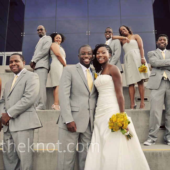 yellow and gray wedding ideas