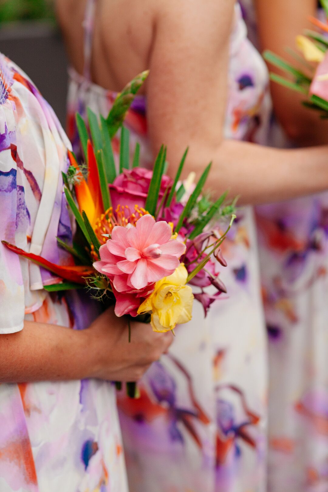 Colorful Bridesmaid Bouquet With Tropical Flowers 5159