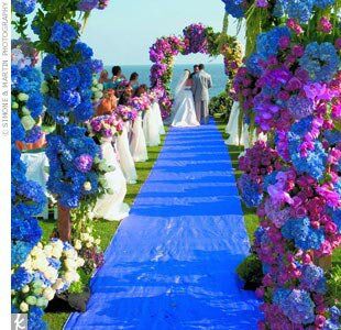 blue and purple wedding ideas