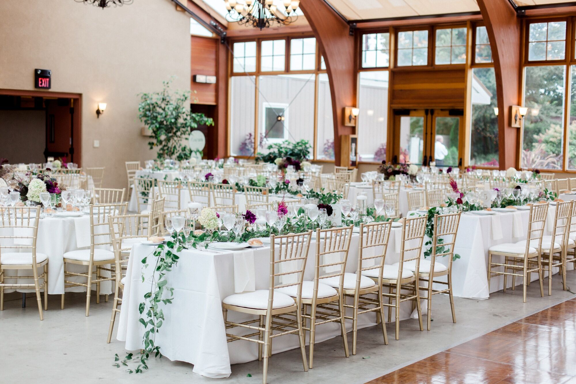 Natural Vine-Covered Reception Tables