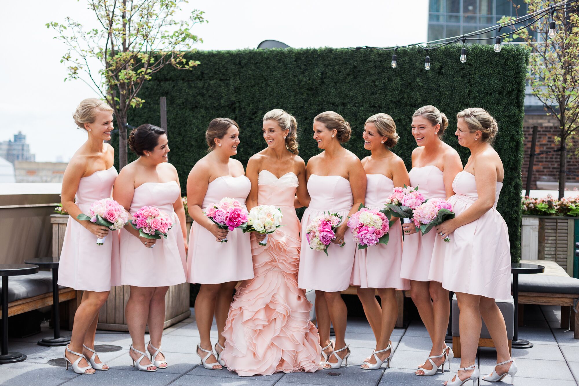 Strapless Blush David s Bridal Bridesmaid Dresses