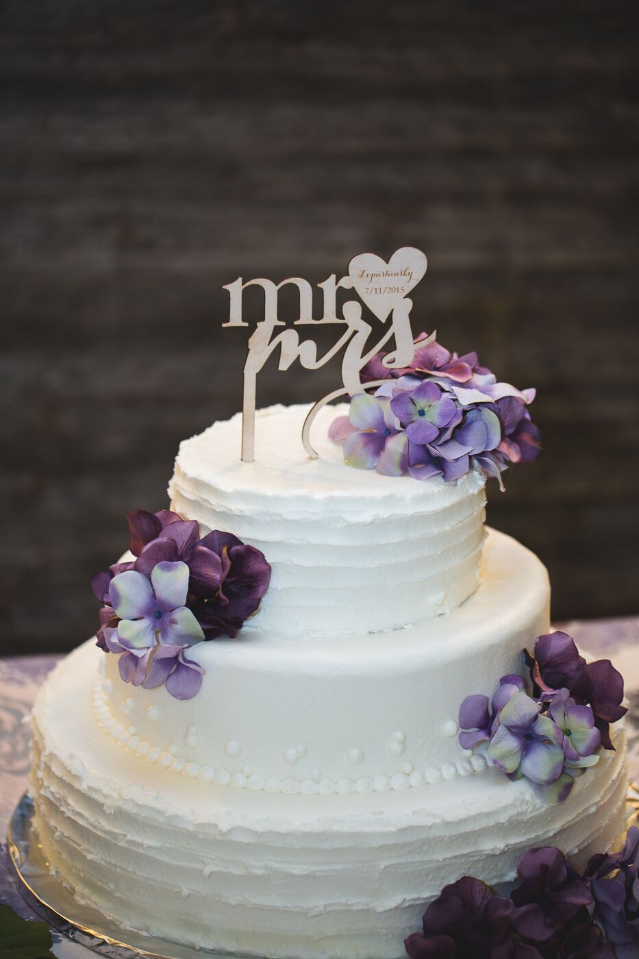 purple rose wedding cakes