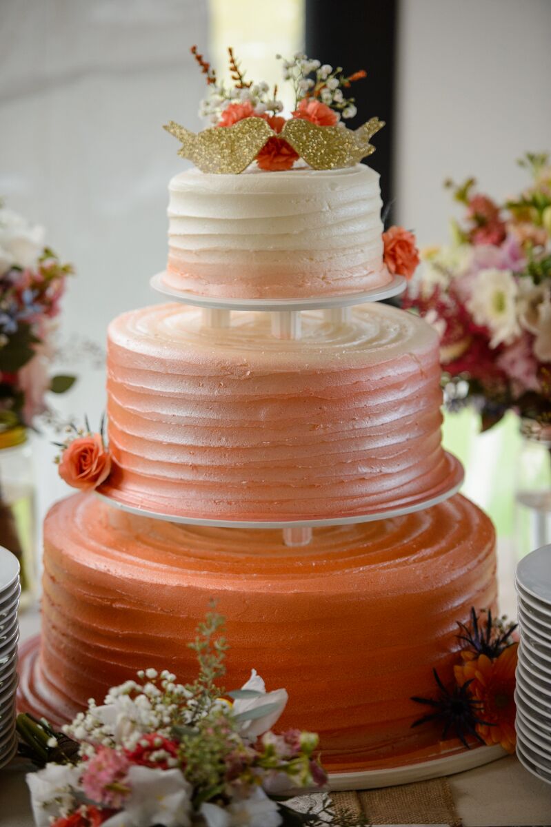 Pink Wedding Cake