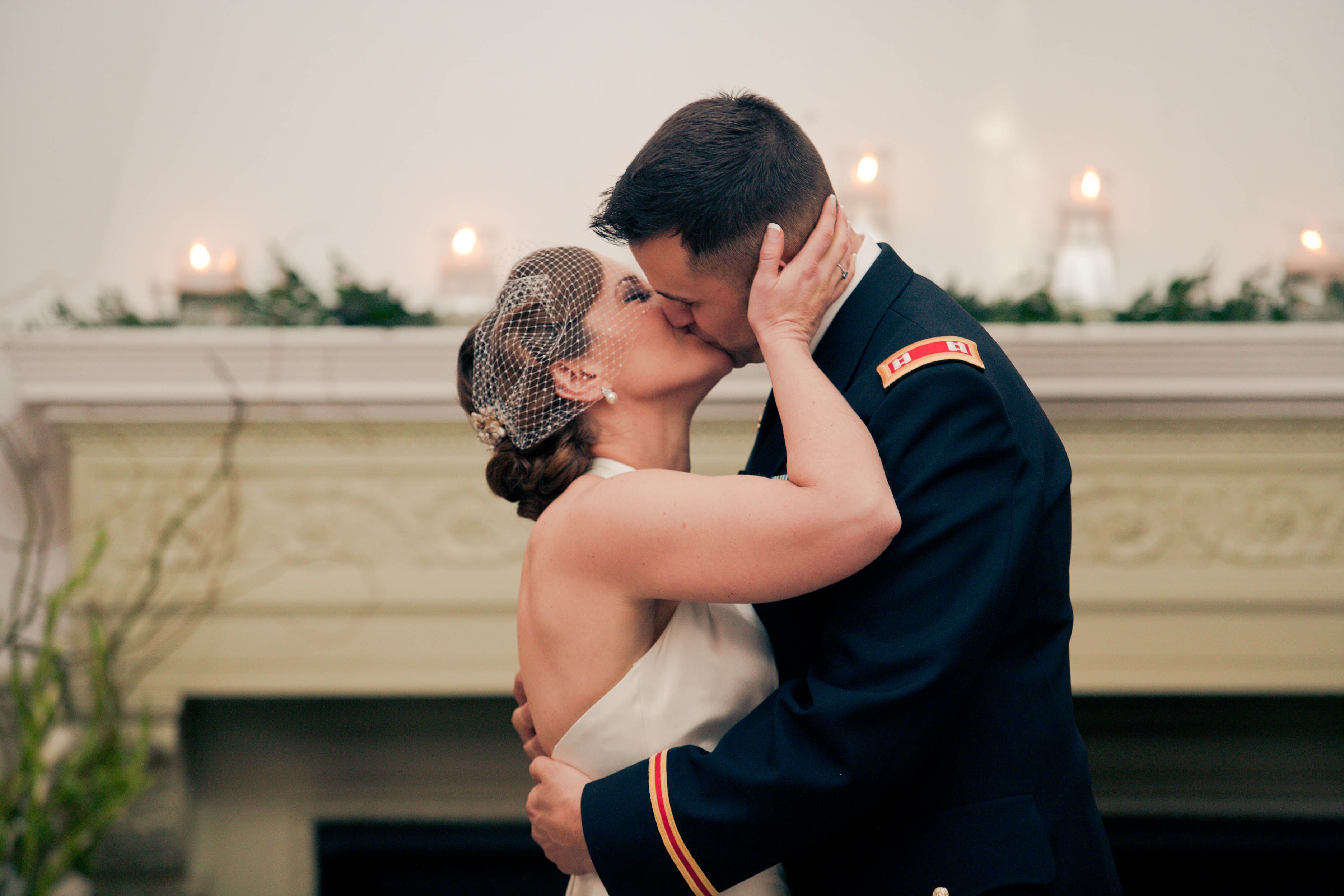 Passionate First Kiss  as Married  Couple 