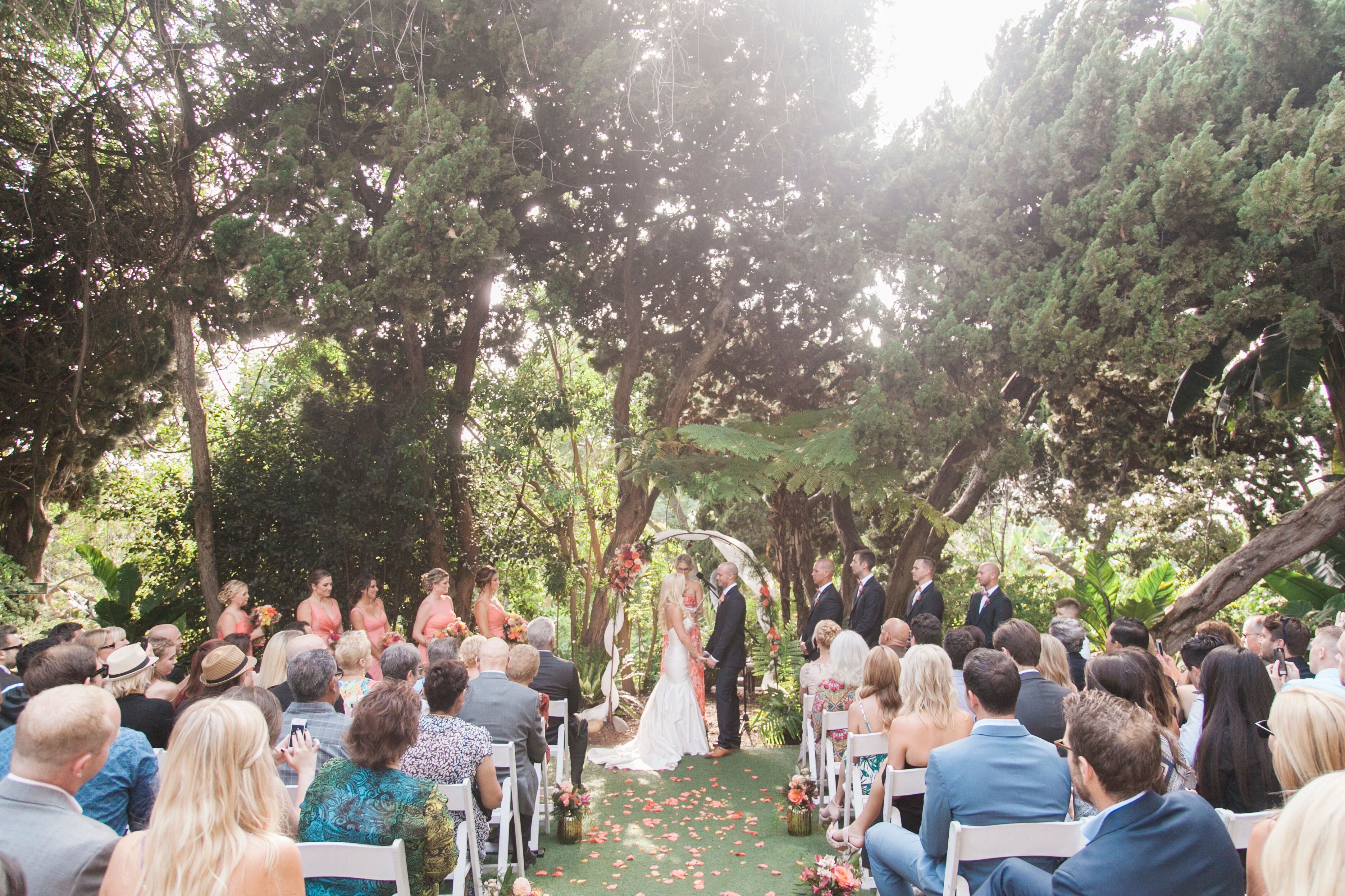 Outdoor Wedding Ceremony At San Diego Botanic Gardens