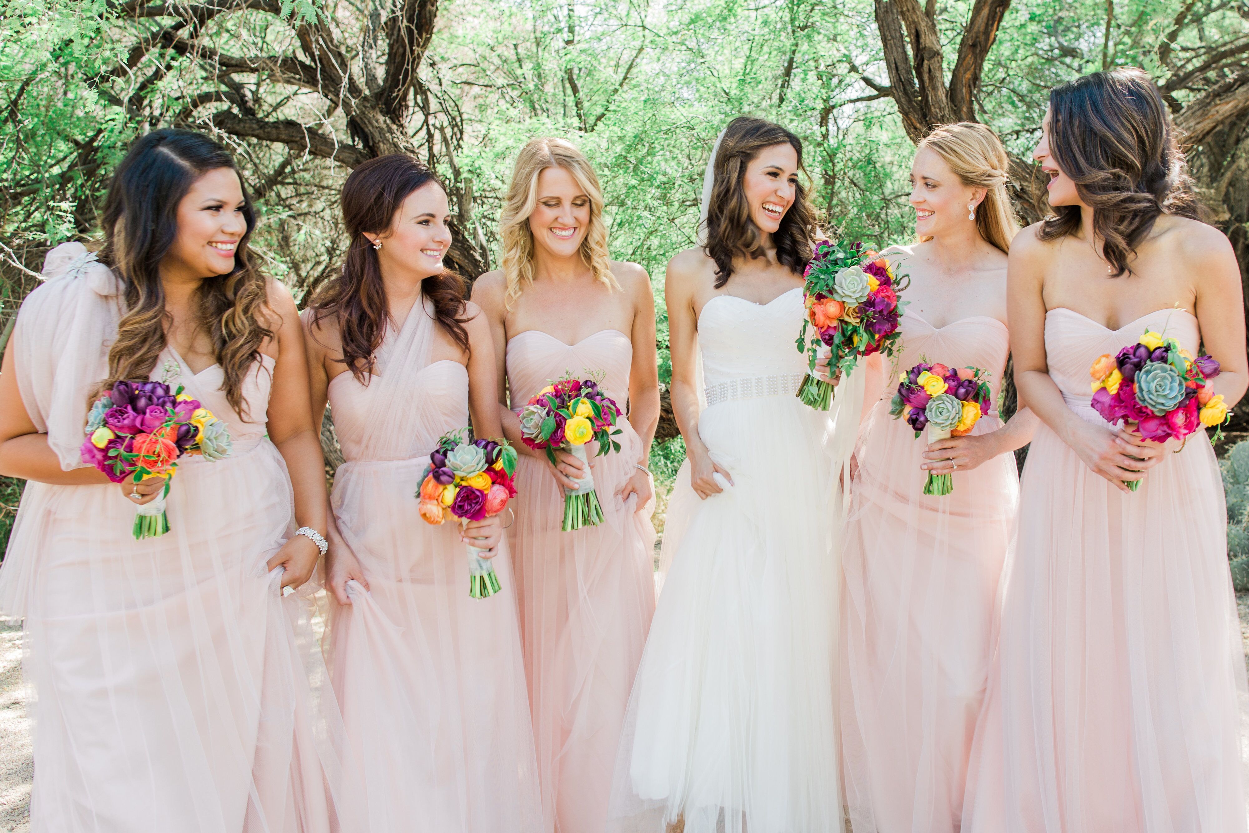 light rose bridesmaid dresses