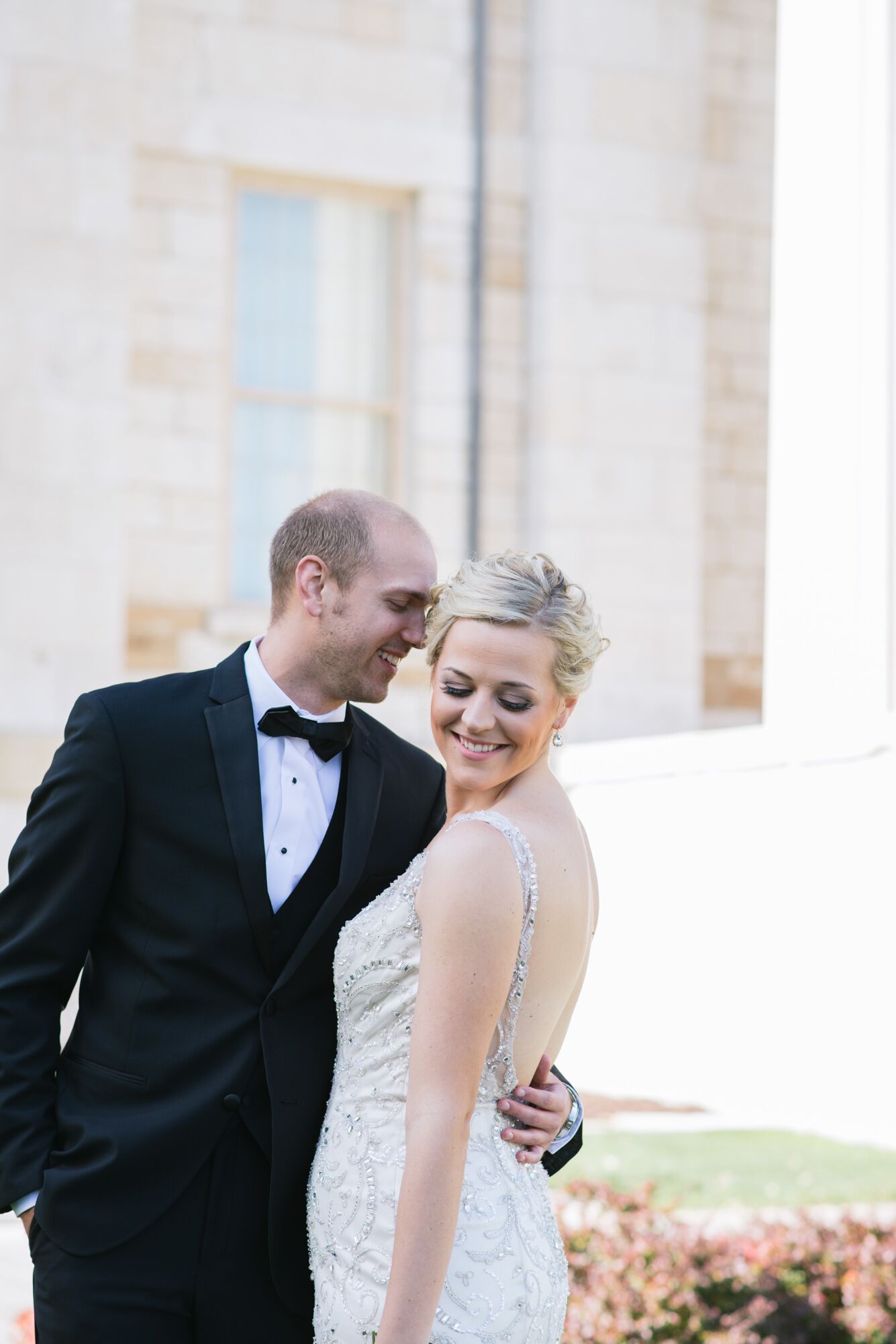 Groom in Black Tux and Bow Tie