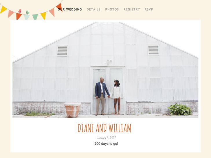 the knot personlig bröllopswebbplats