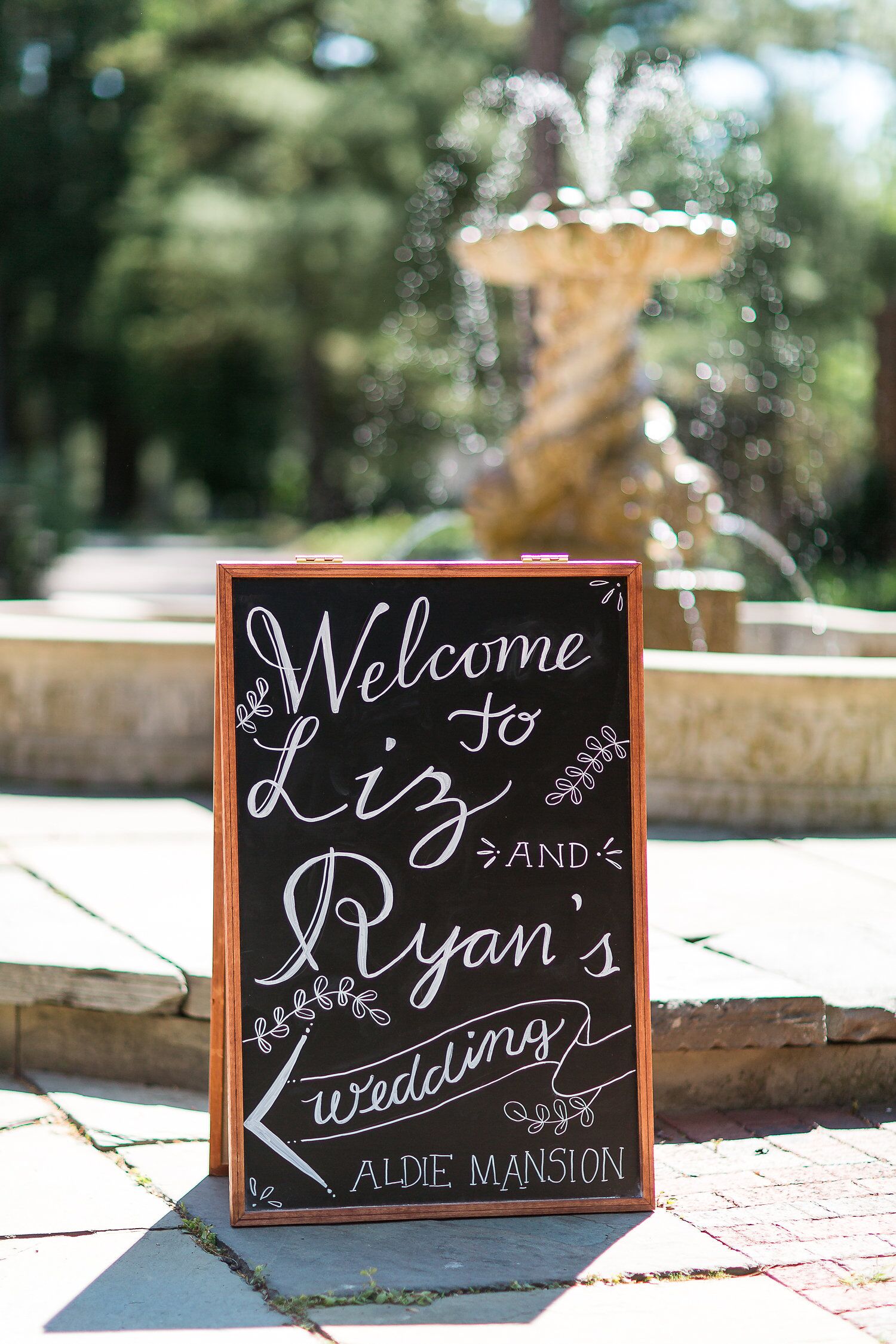 Playful Chalkboard Wedding Sign