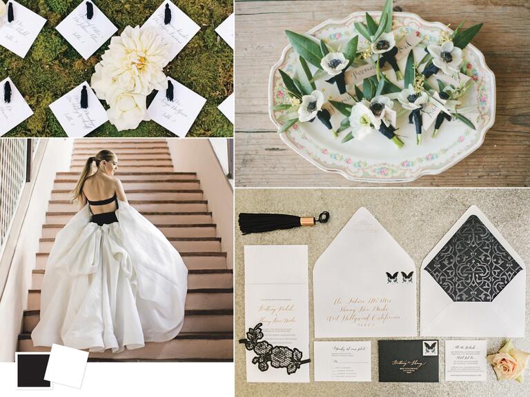 Inspiration for a black and white wedding color palette