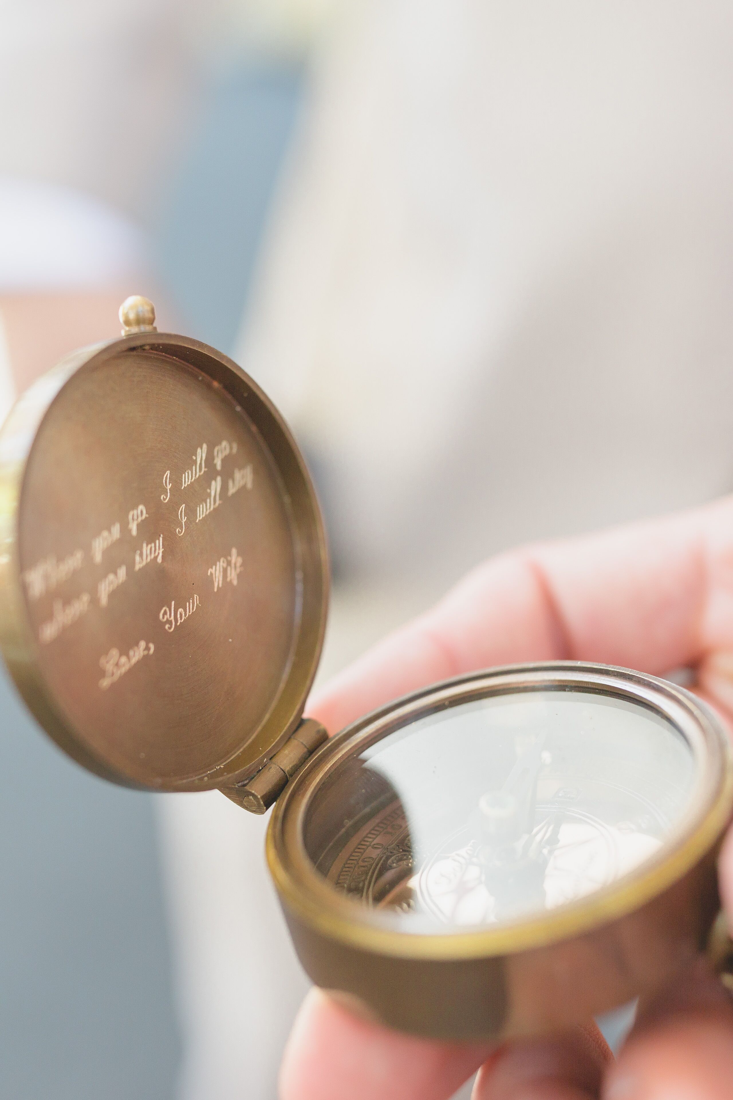 Personalized Engraved Pocket Compass