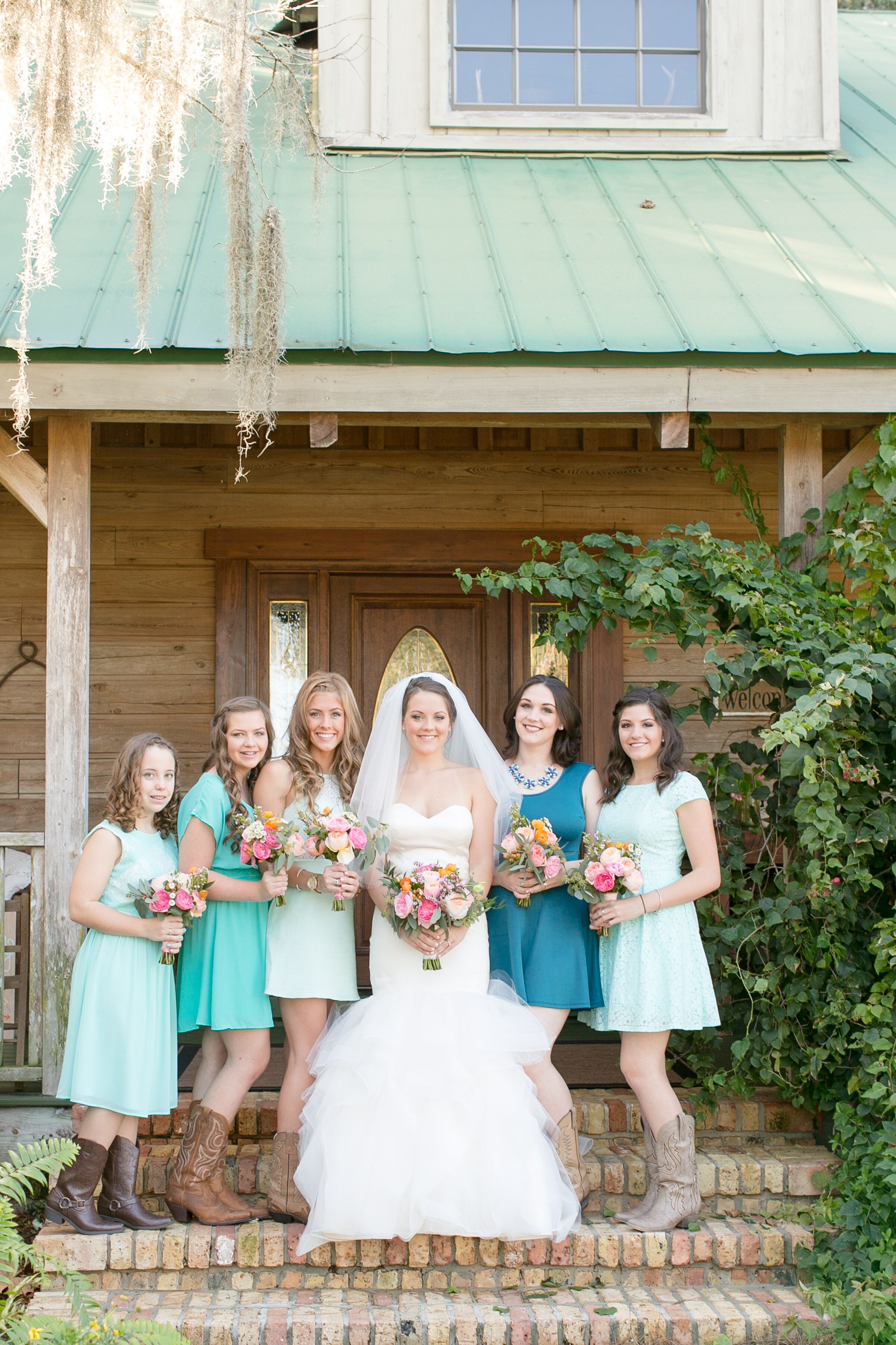 turquoise wedding dresses for bridesmaids