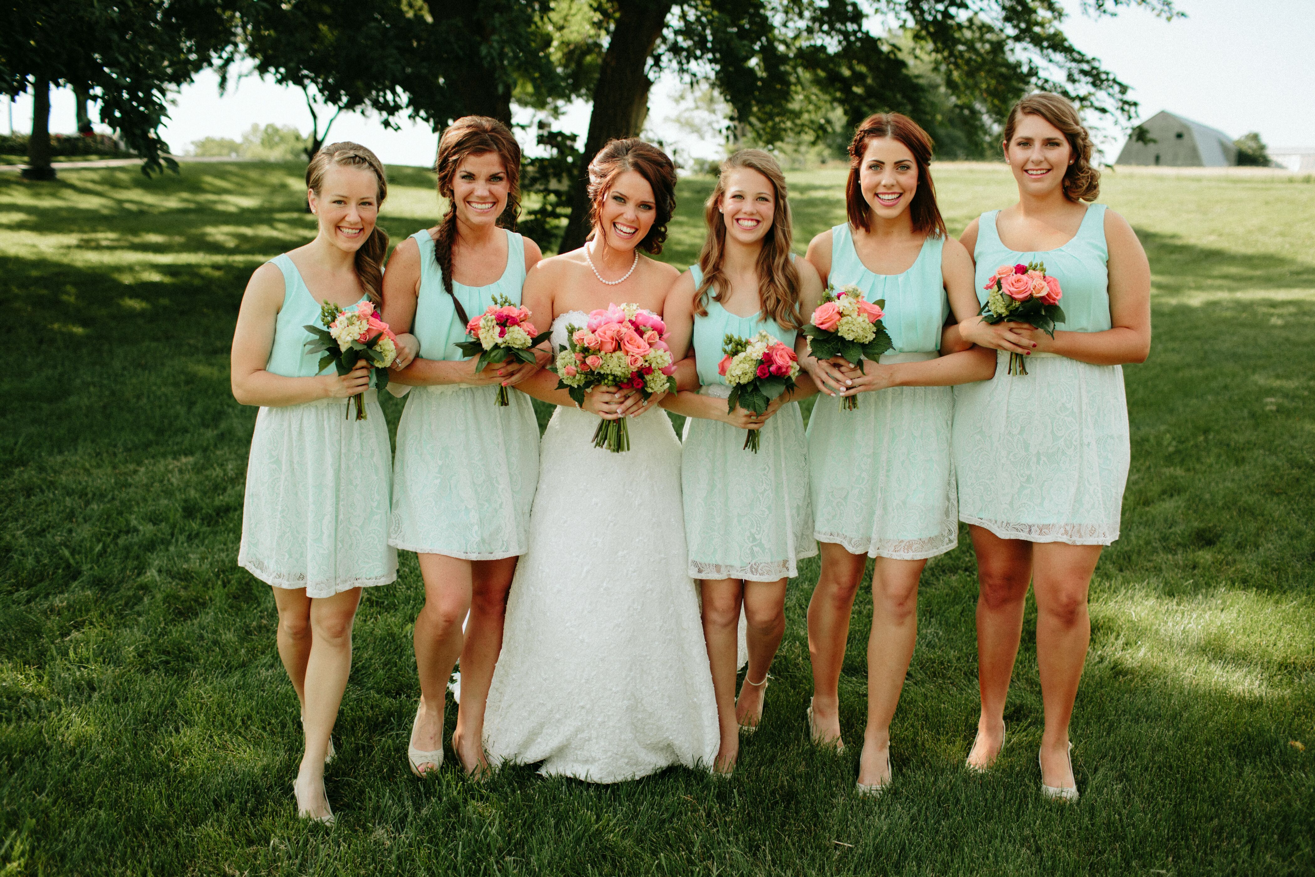 Mint cheap bridesmaid dresses