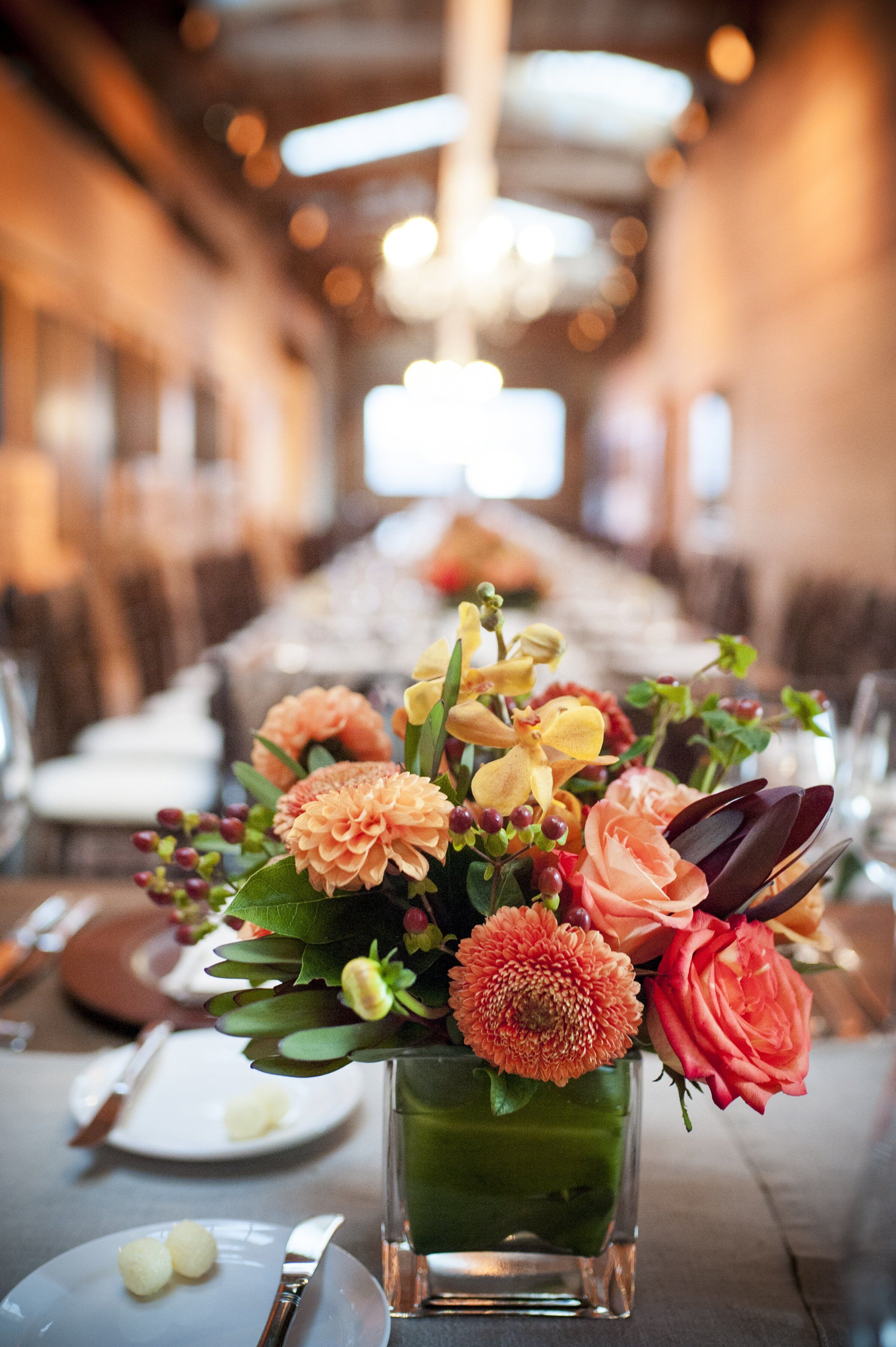 Coral Centerpieces