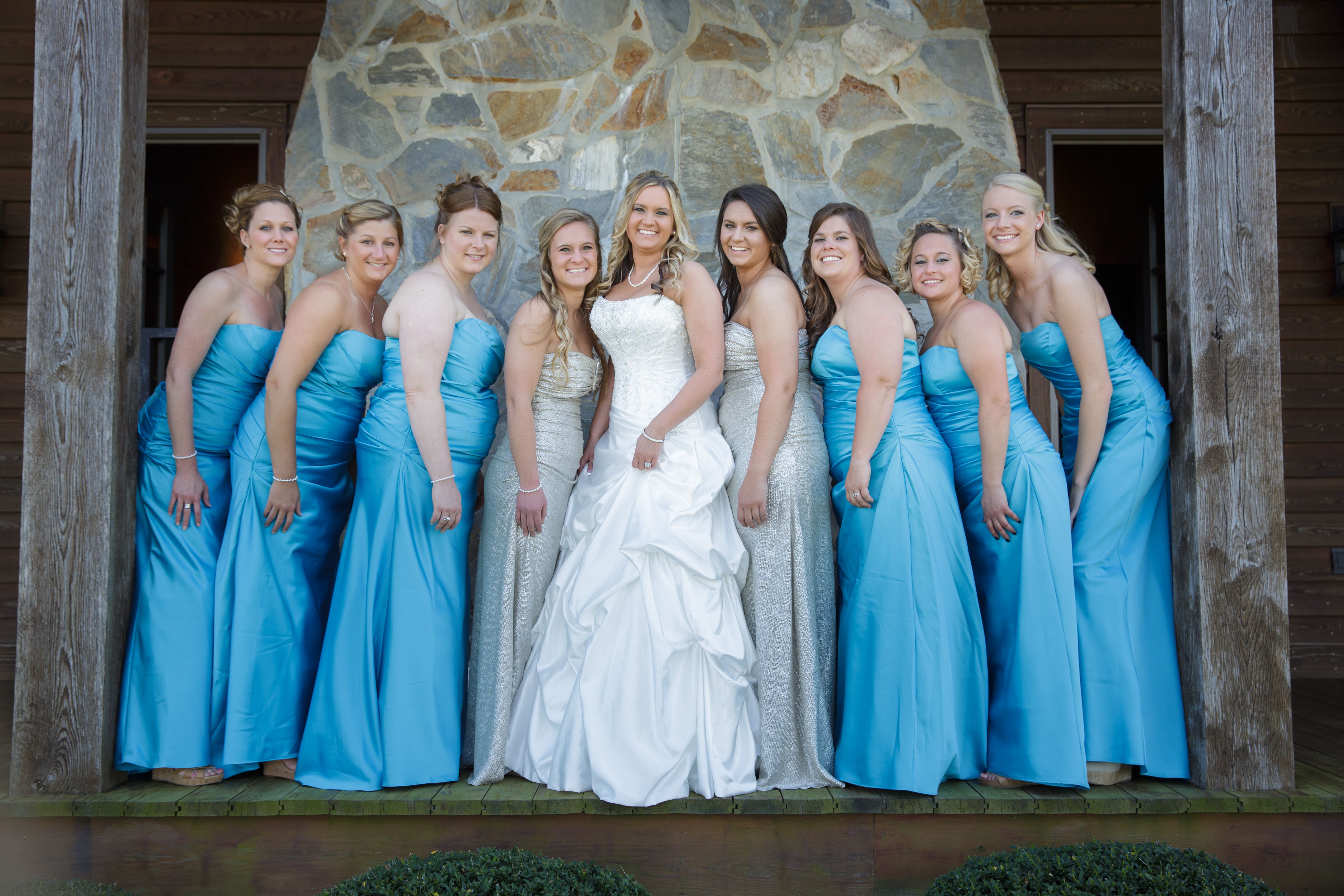 light blue bridesmaids dresses