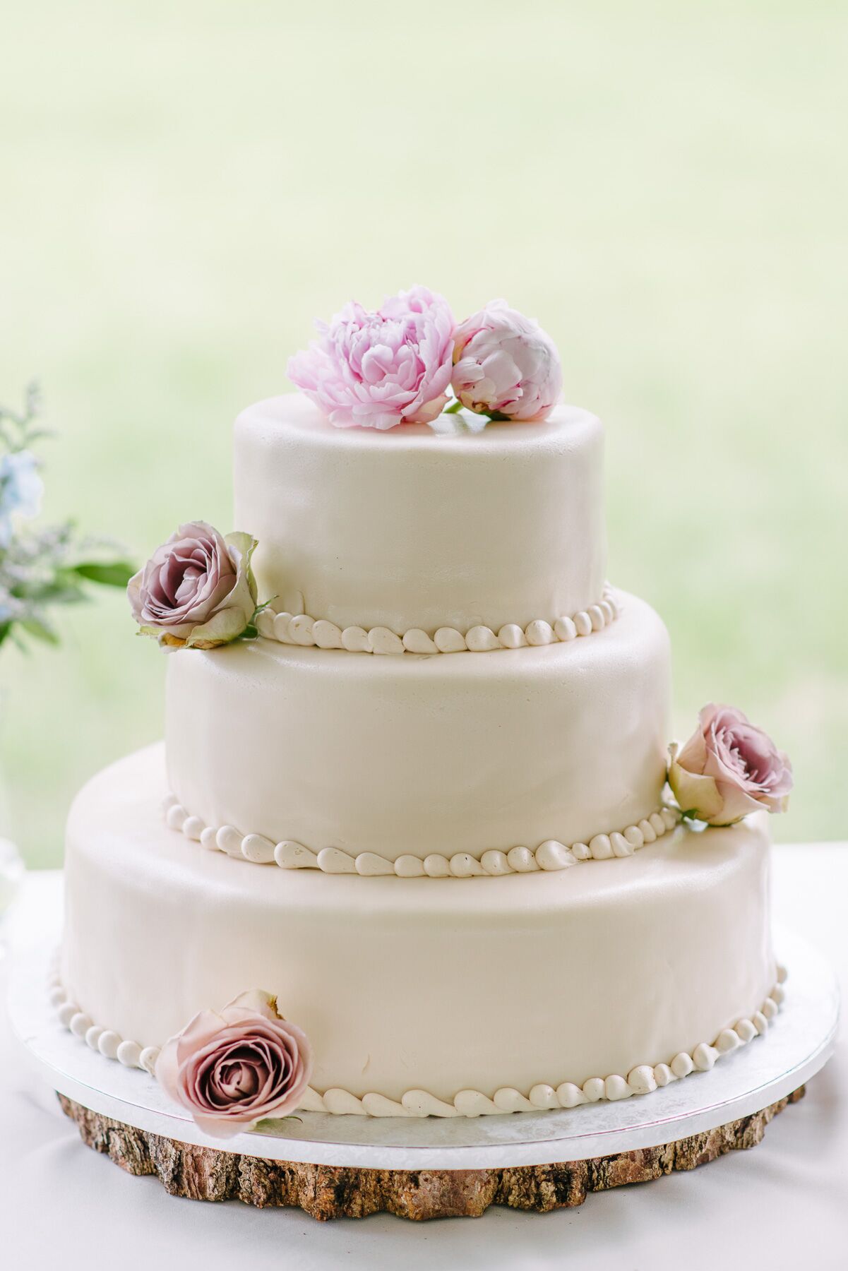 Traditional English Wedding Cake With Royal Icing 