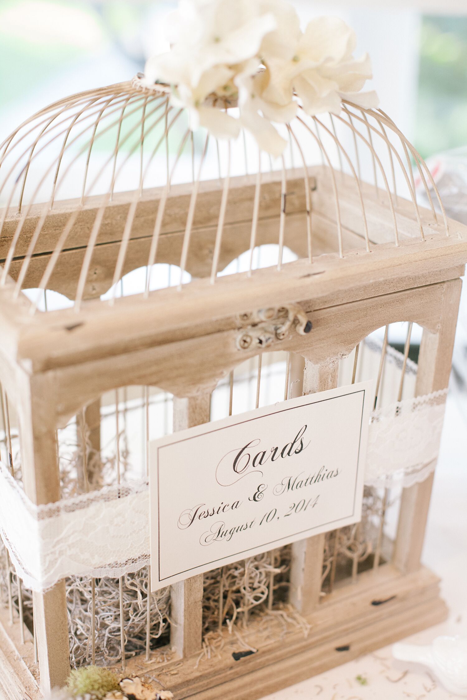 Bird cage card deals holder