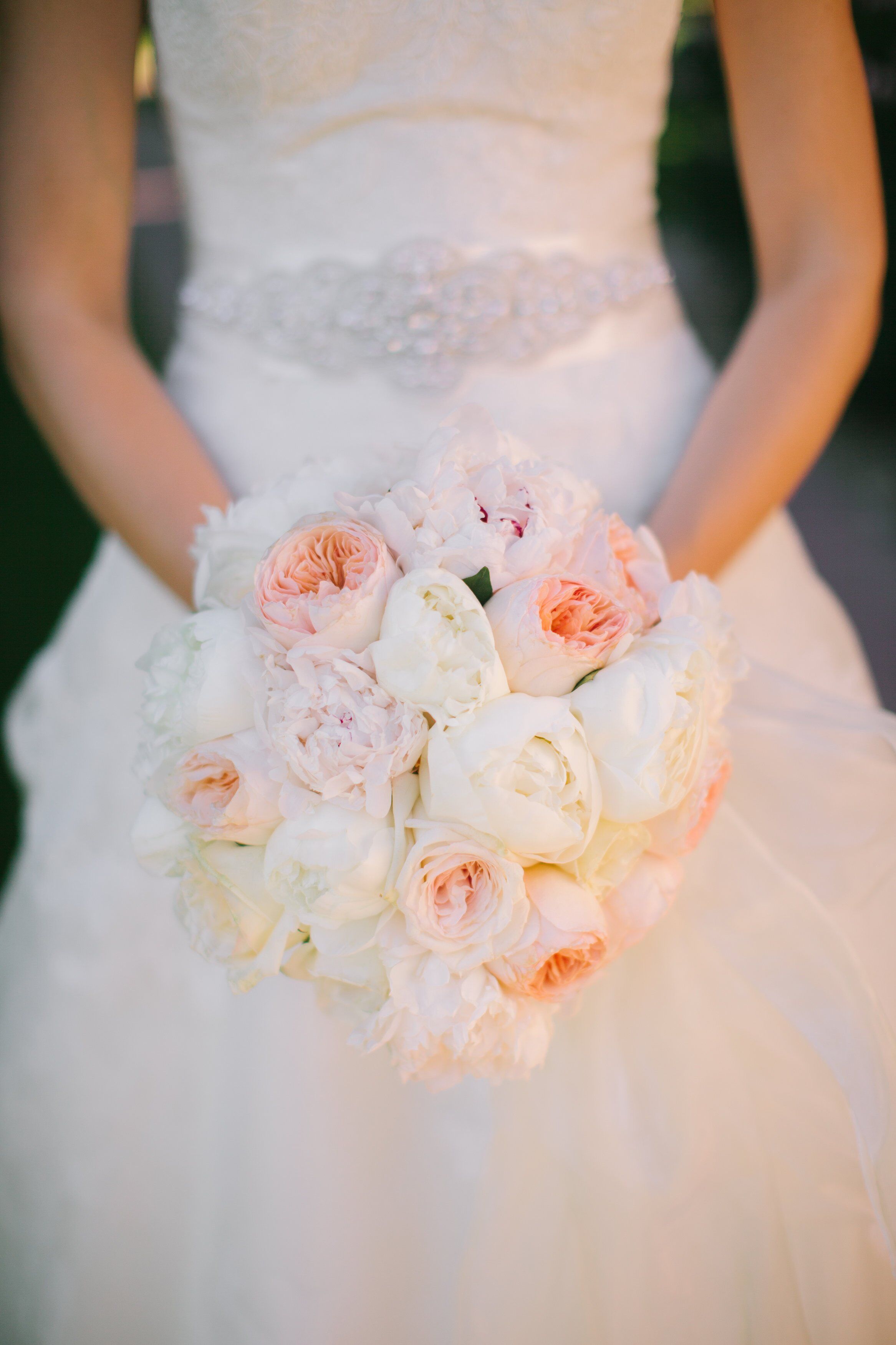 Pale Pink And White Bridal Bouquet