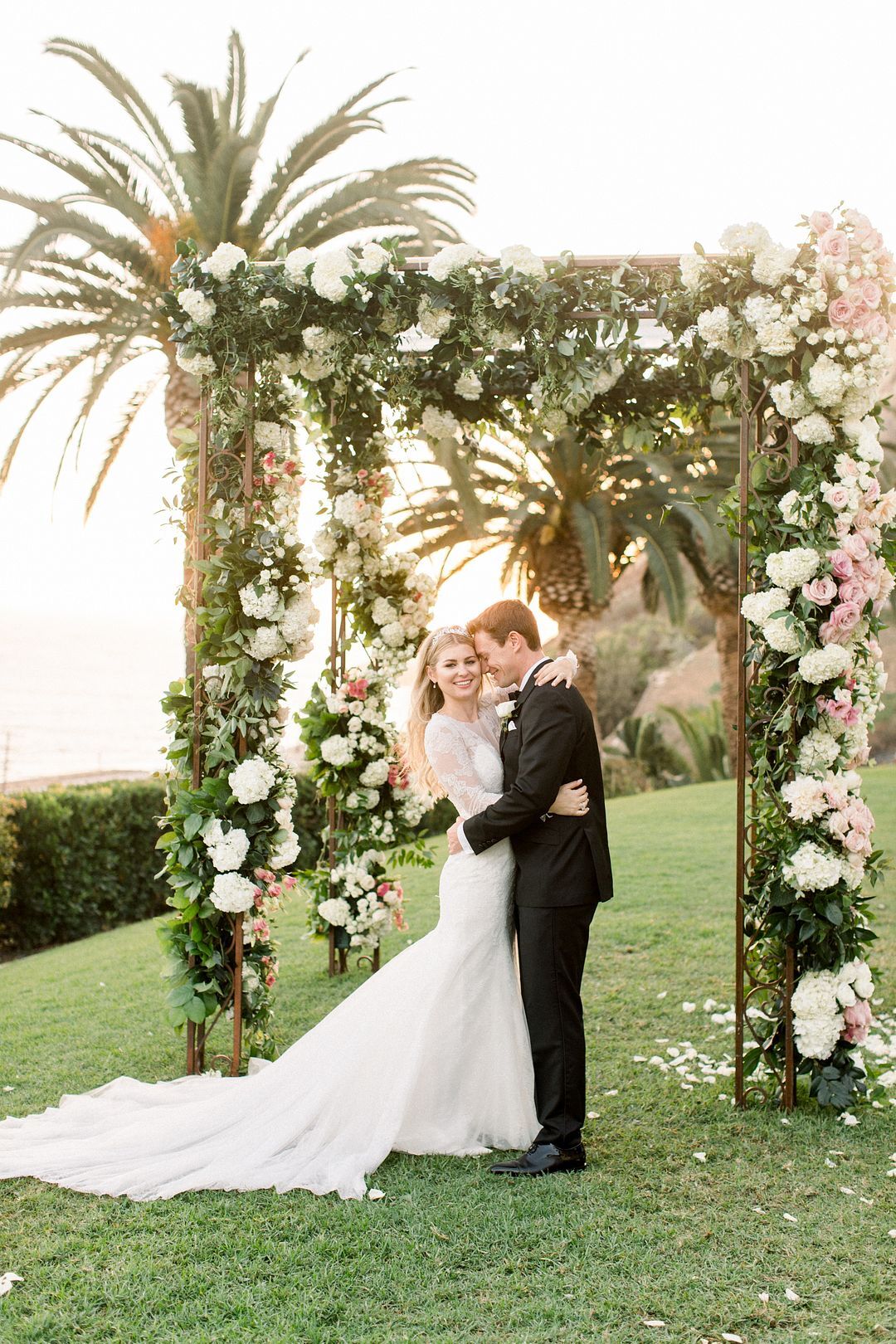 Jewish wedding couple portrait at a luxury California celebration