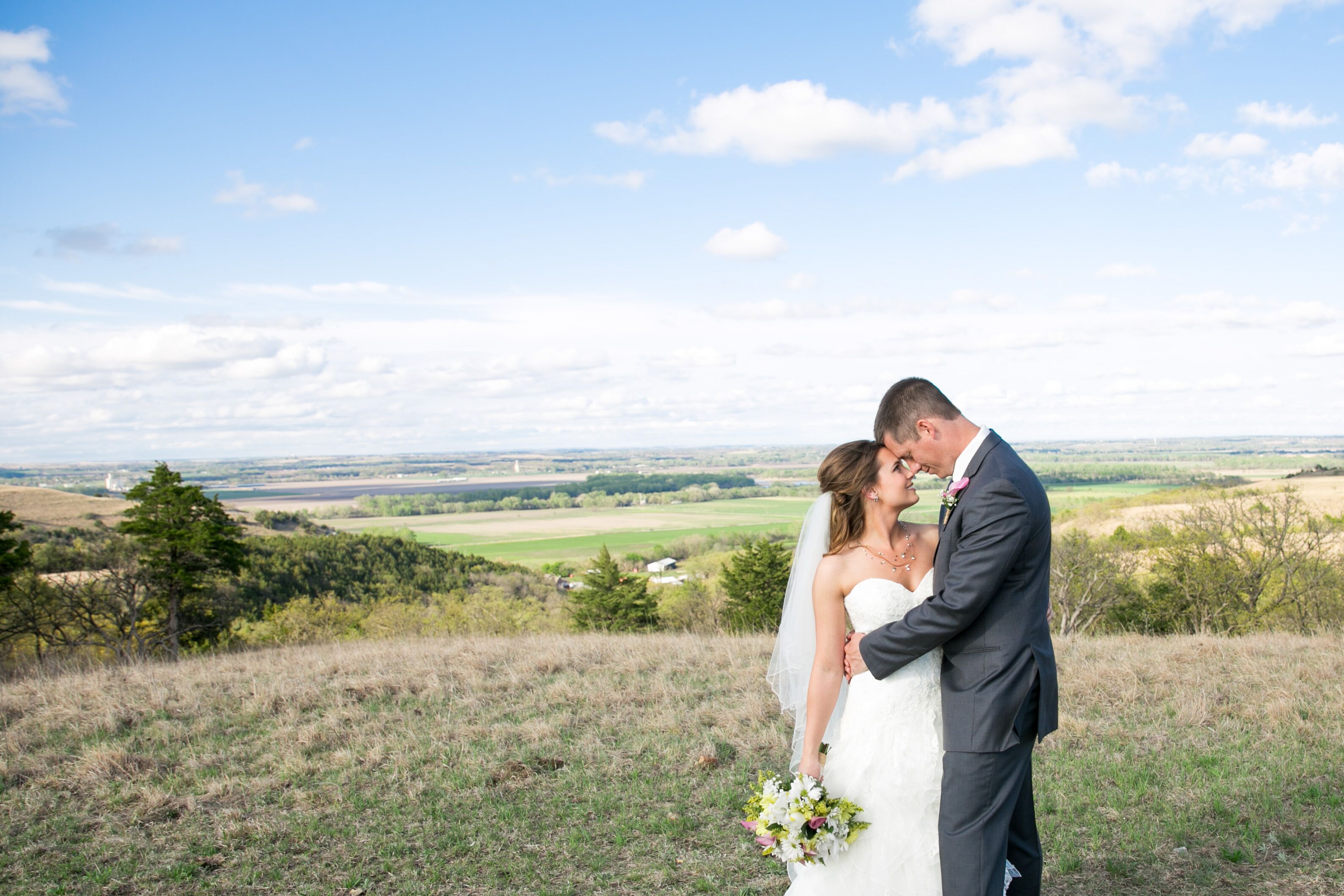 Katie and Travis on Their Wedding Day