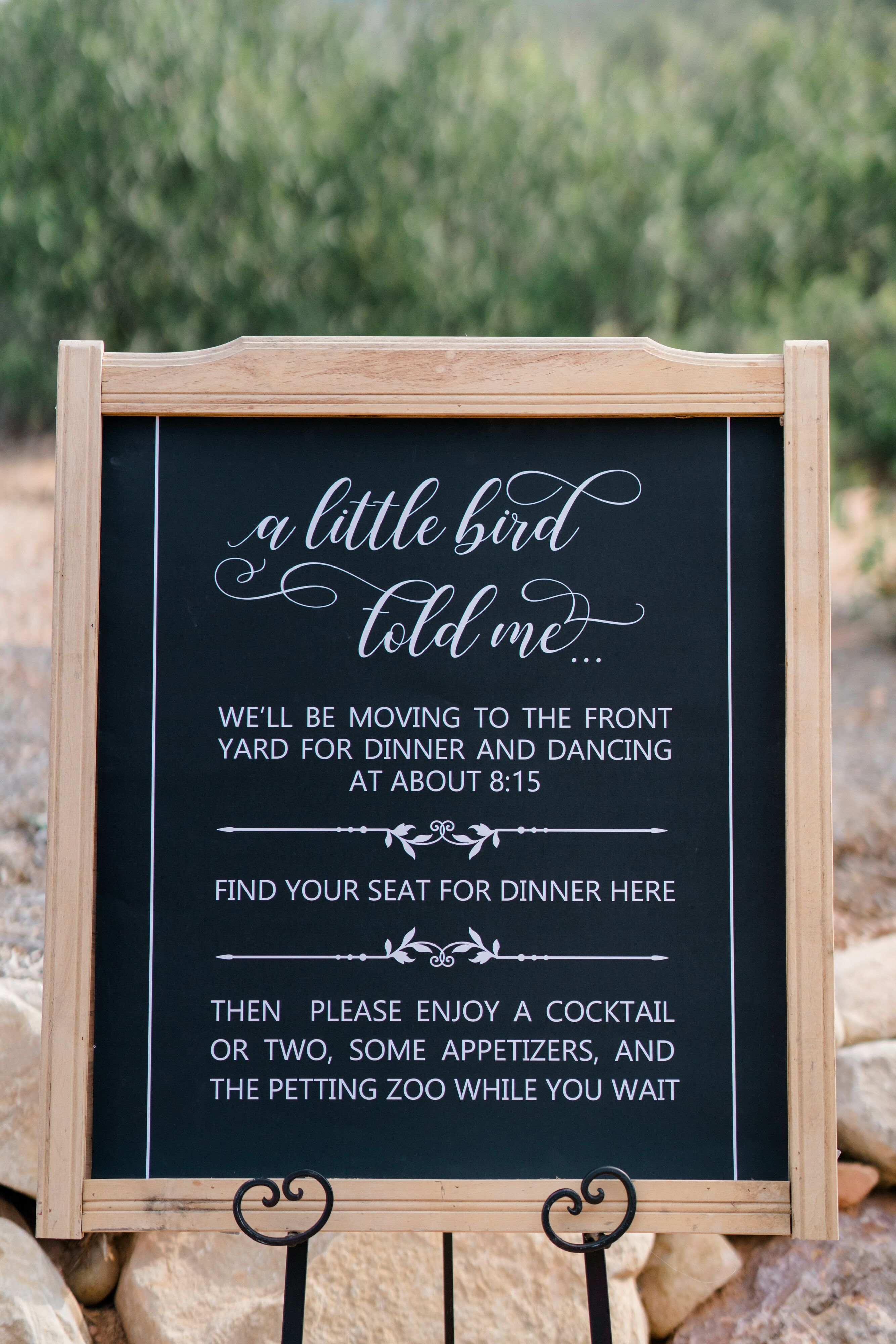 Wood-Framed Chalkboard Welcome Sign