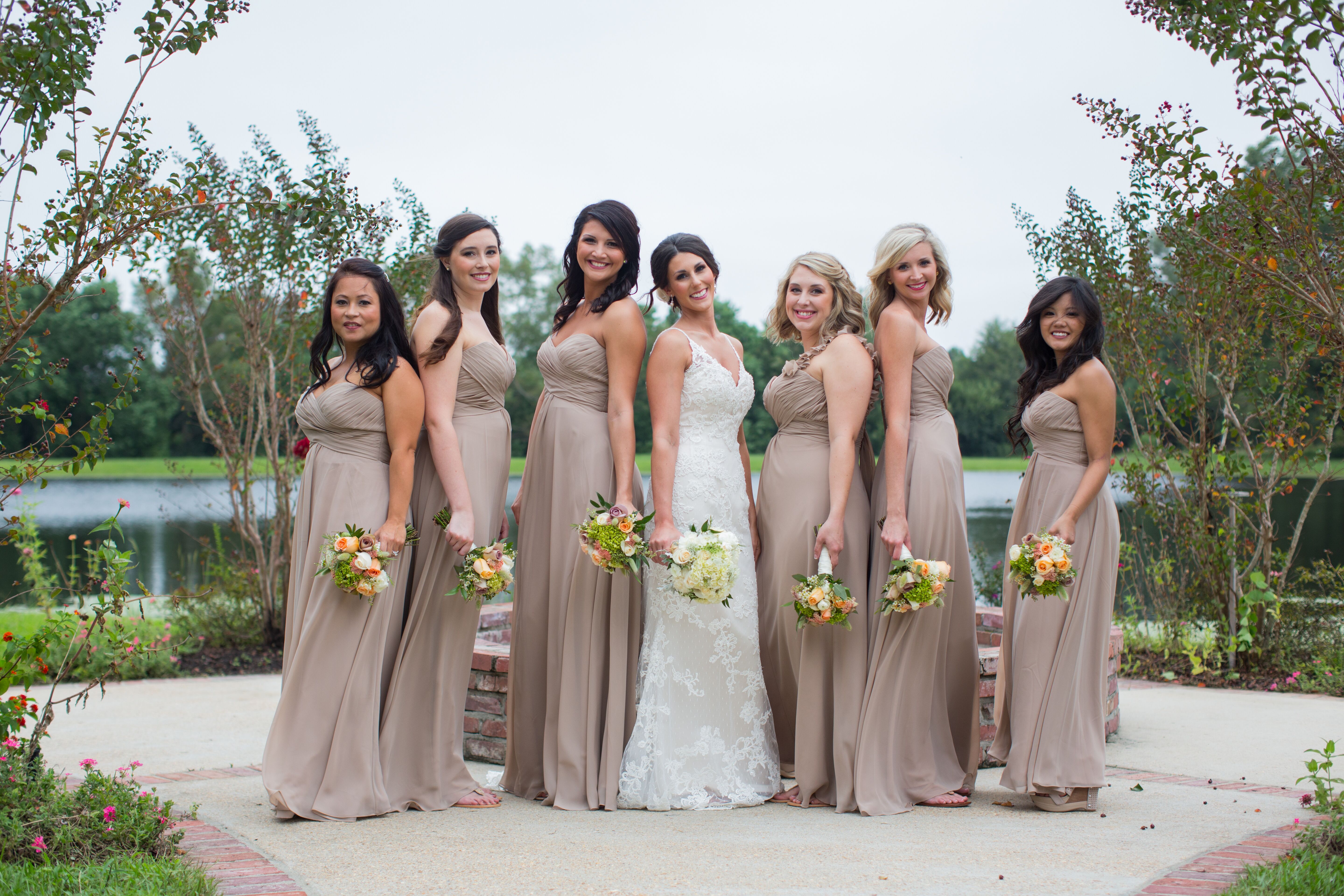 Mocha Empire-Waist Allure Bridesmaid ...