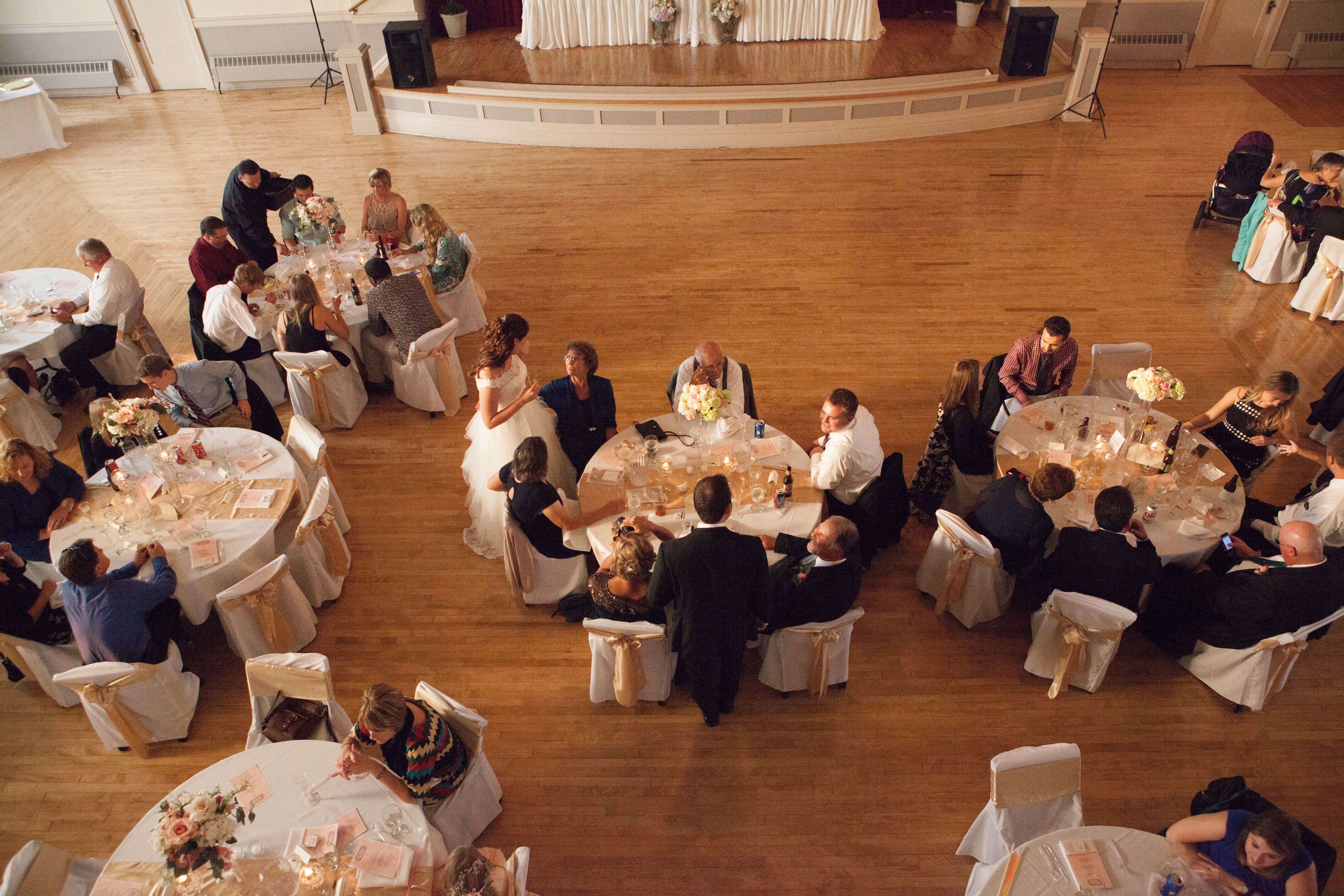 A Simple White And Gold Reception At The Athenaeum