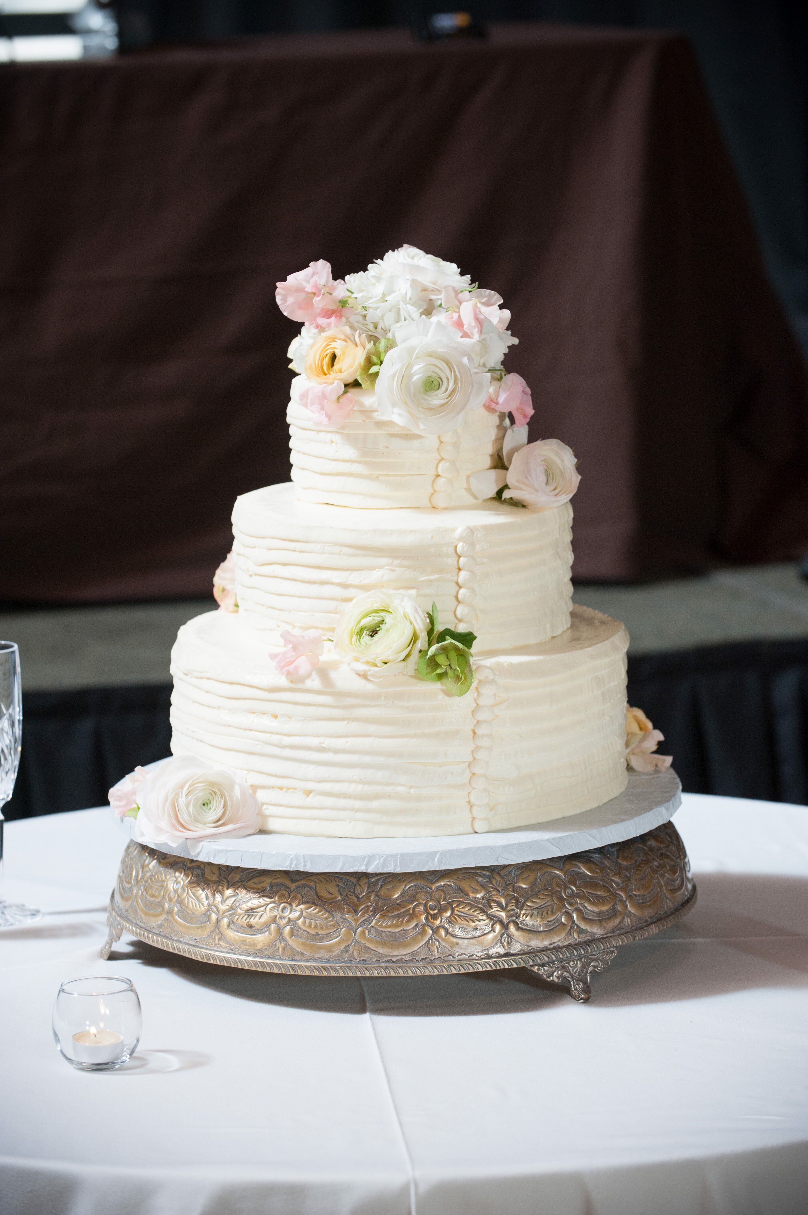 Ivory Buttercream Wedding Cake