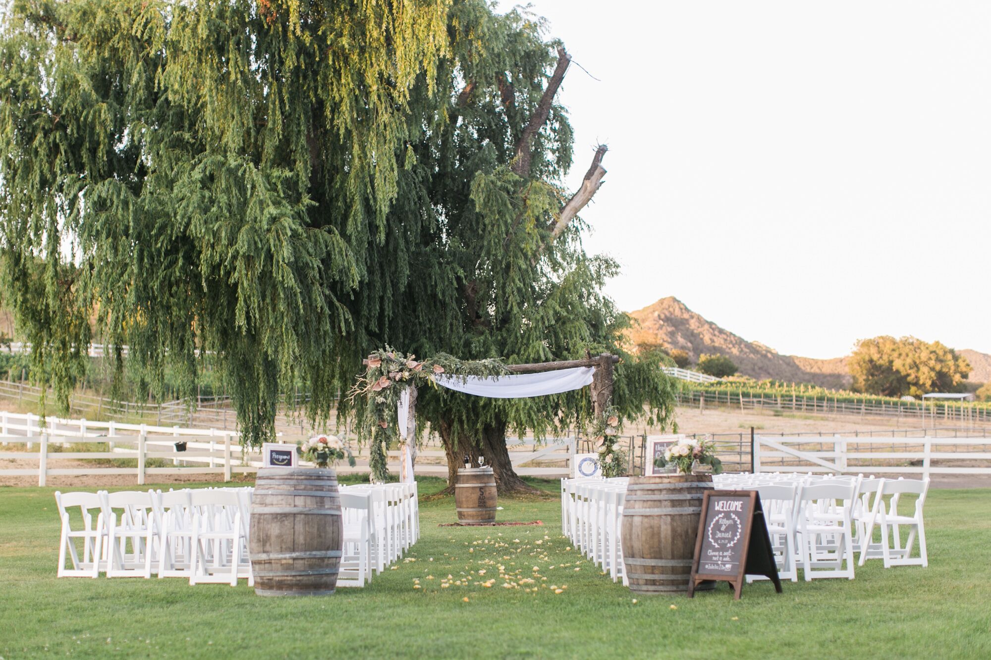 Rustic Saddlerock Ranch Ceremony