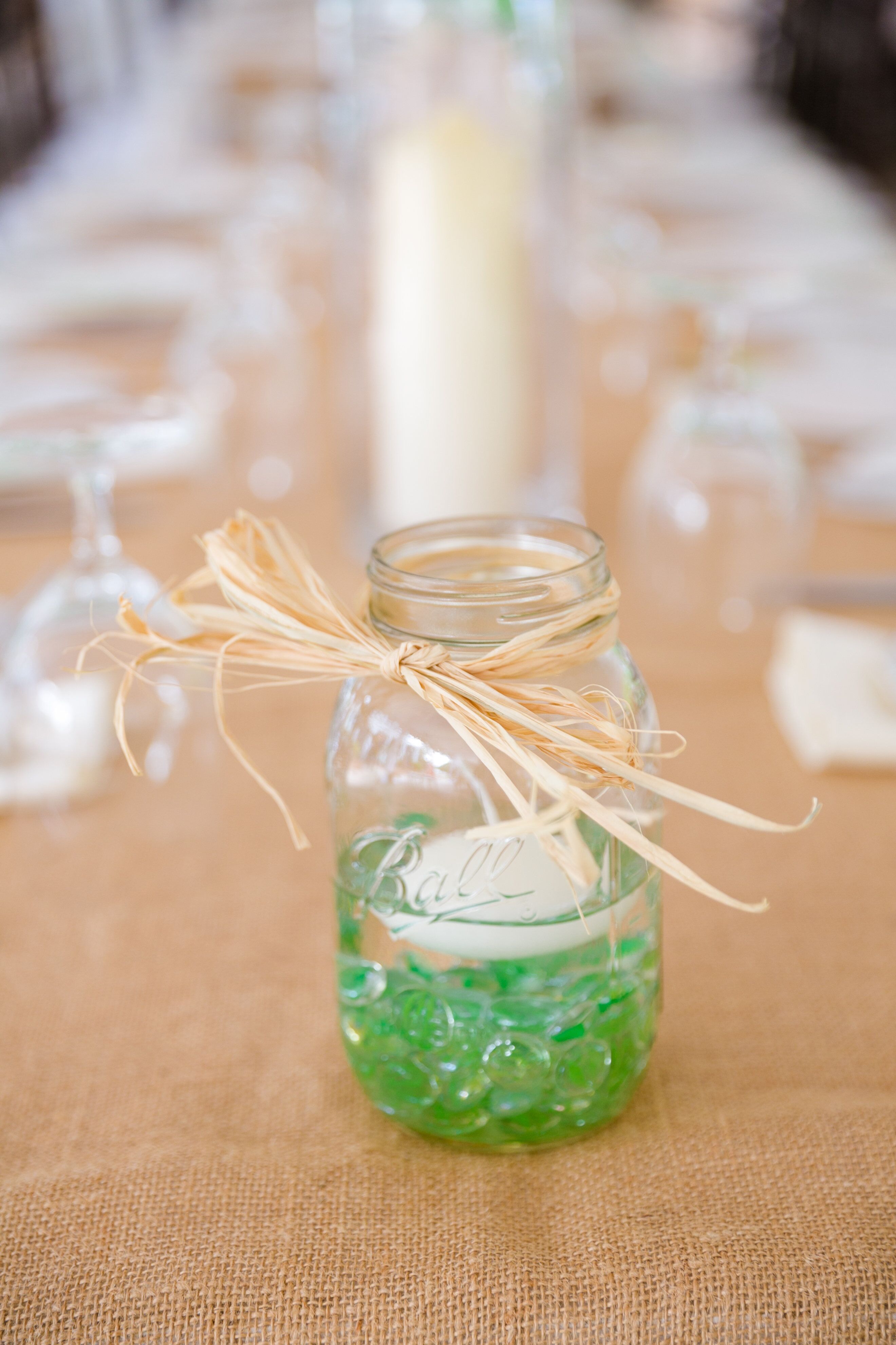 Mason Jar Floating Candle Centerpieces