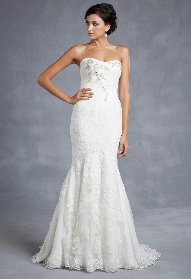 Enzoani Blue Wedding Dresses Fall 2015: Bridal Fashion Week Photos