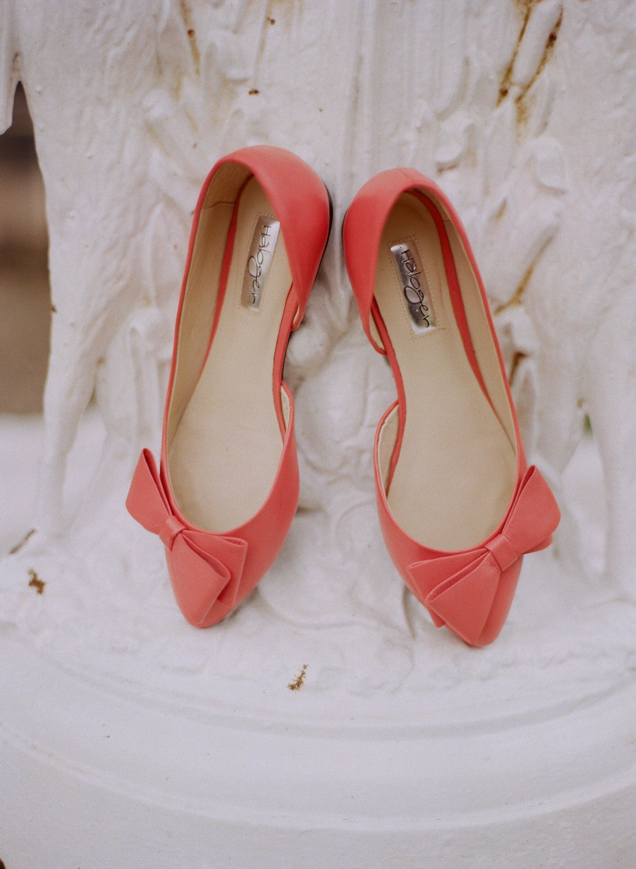 Coral wedding shoes sale