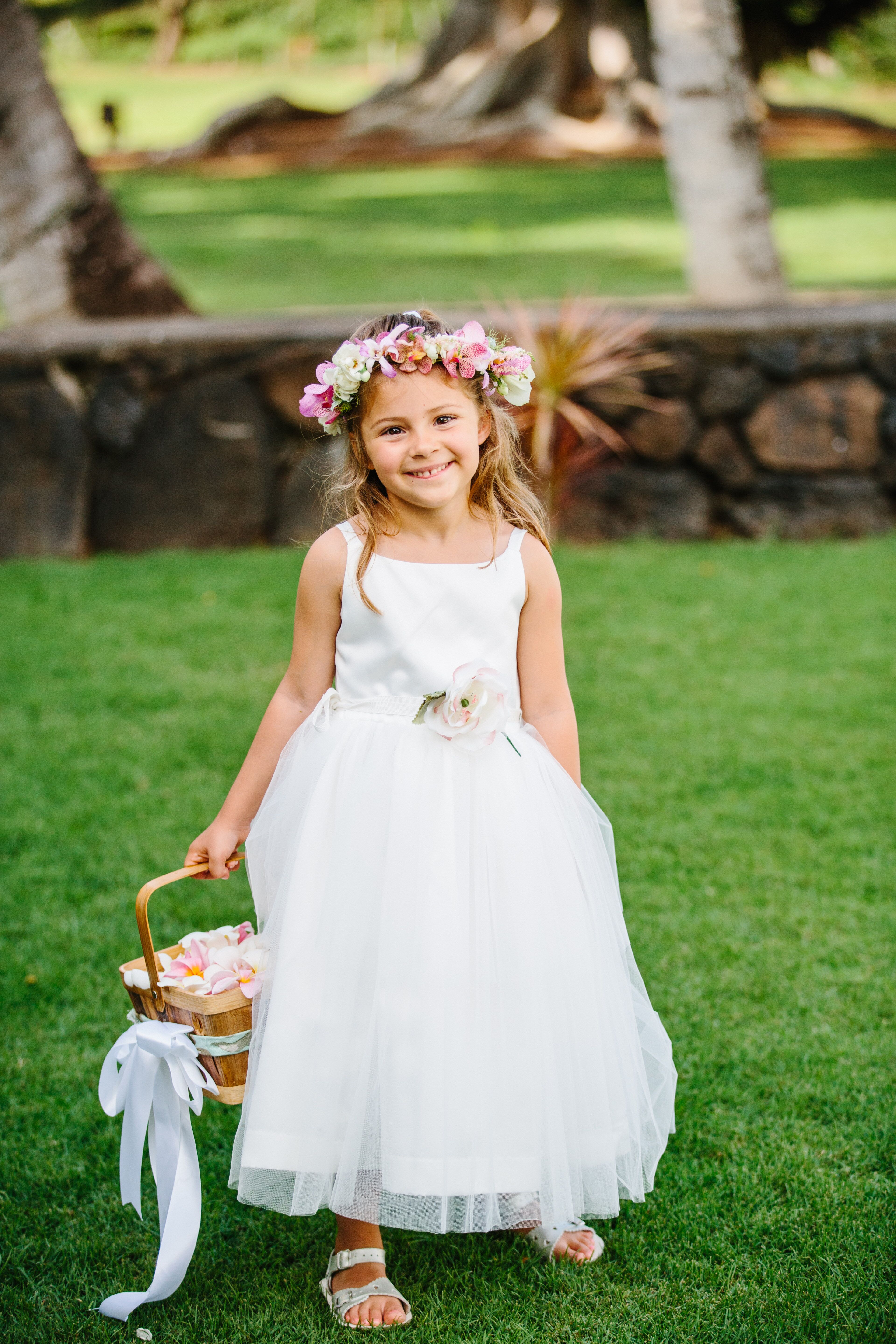 Hawaiian flower girl dresses hotsell