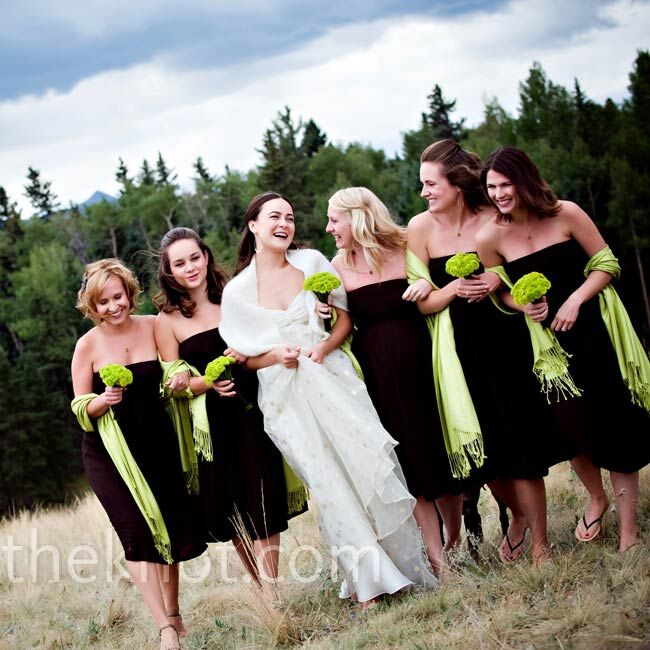 chartreuse bridesmaid dress