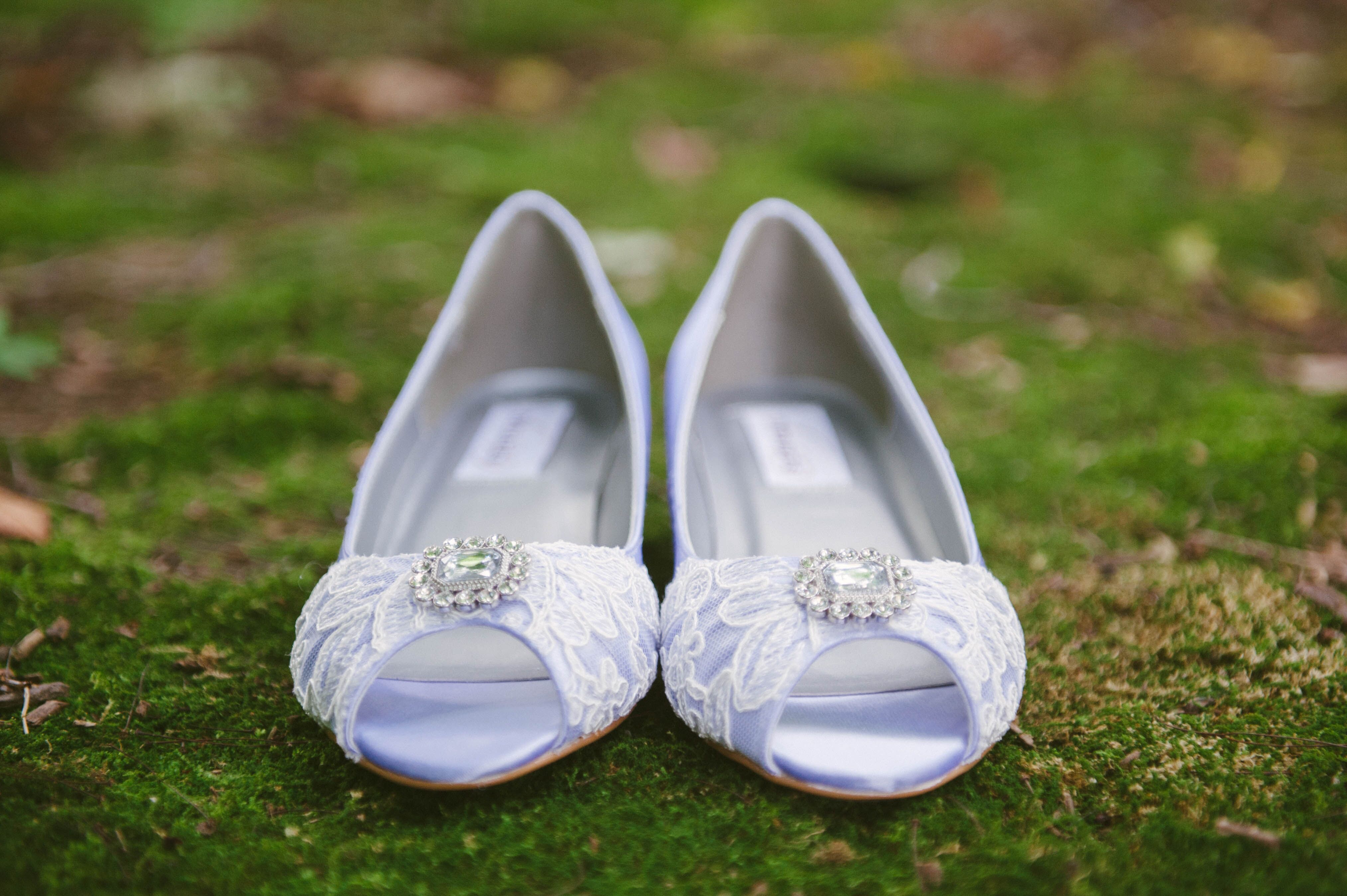 Lavender and Lace Bridal Shoes