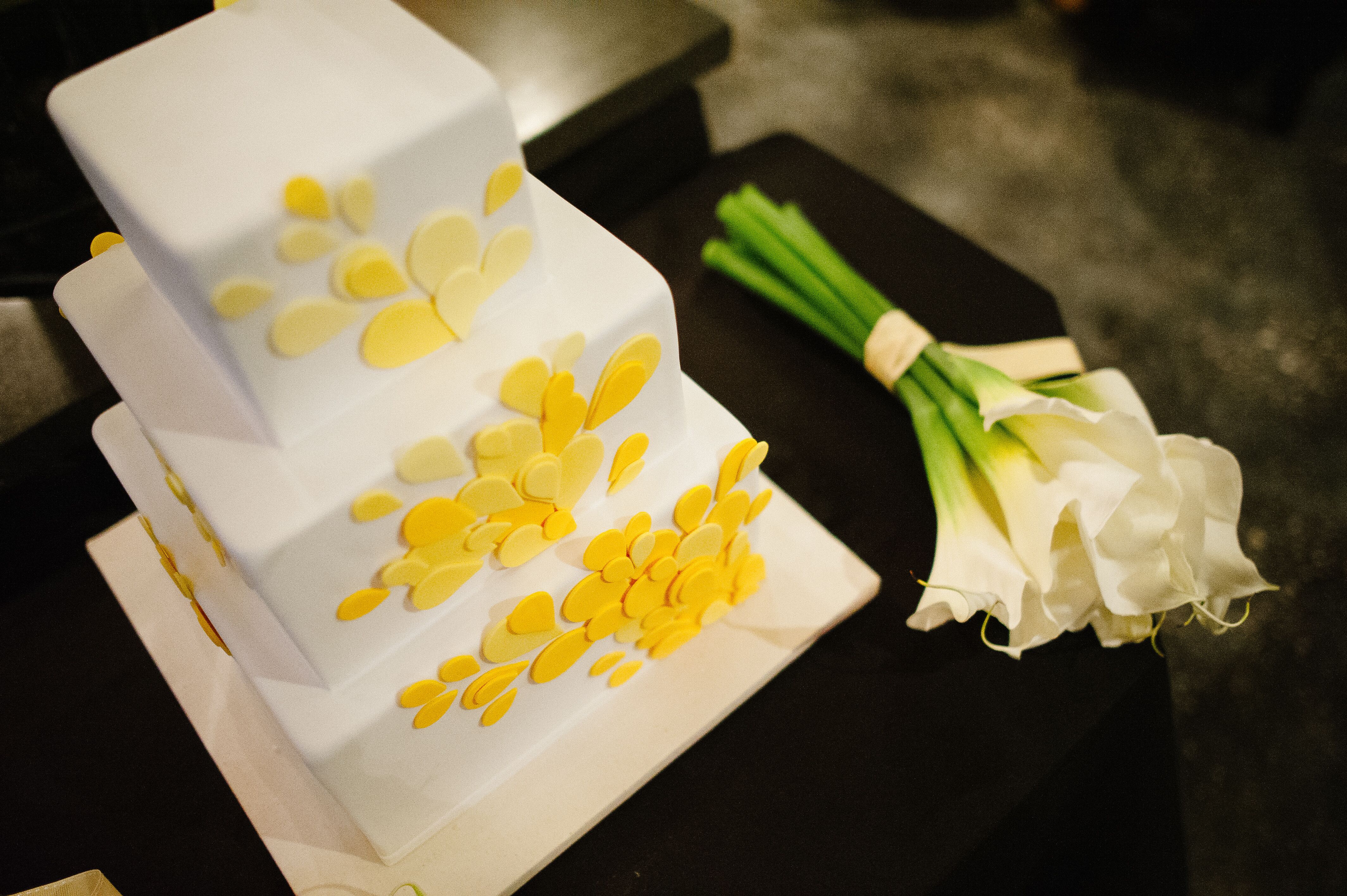 Yellow Splashed Cake