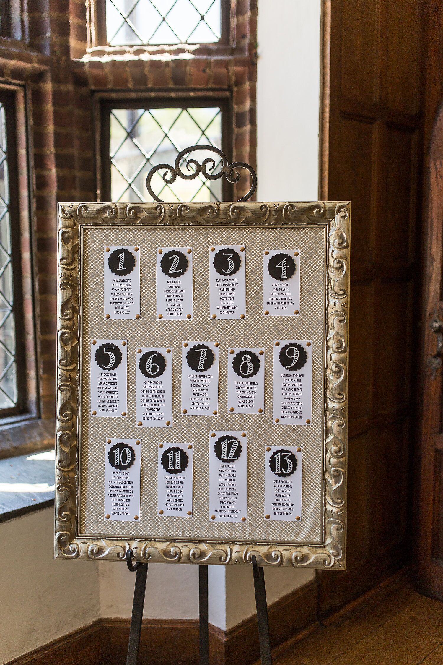 GoldFramed Seating Chart