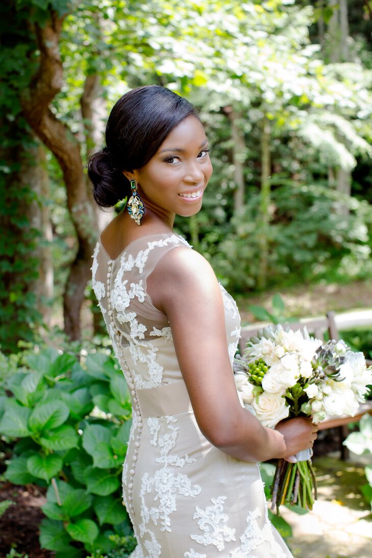 stylish sleek bridal hairstyle