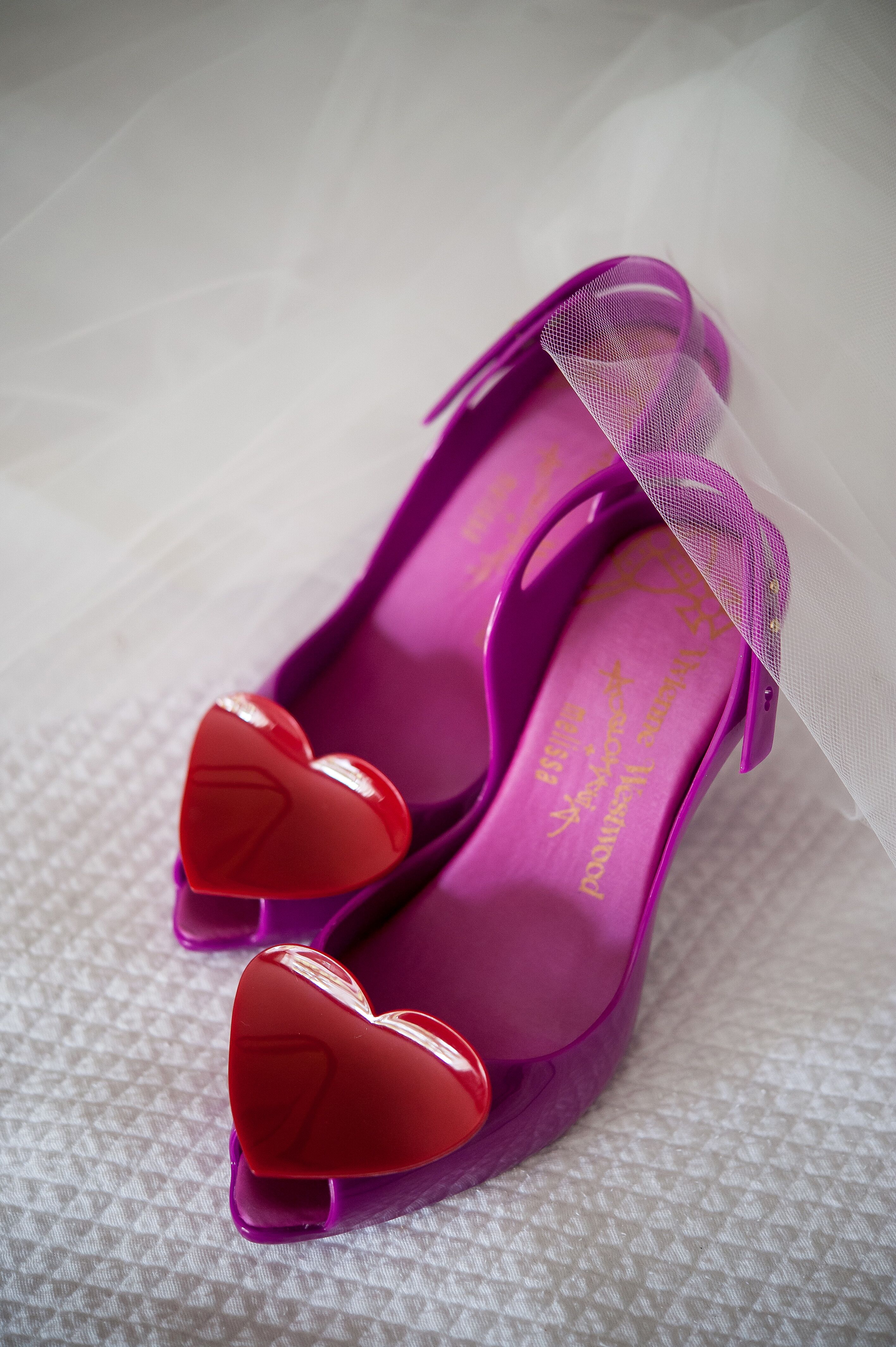 Fun Vivienne Westwood Heart Accented Wedding Shoes