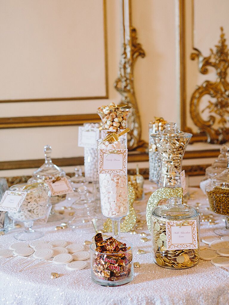 Wedding candy bars are a hit with guests