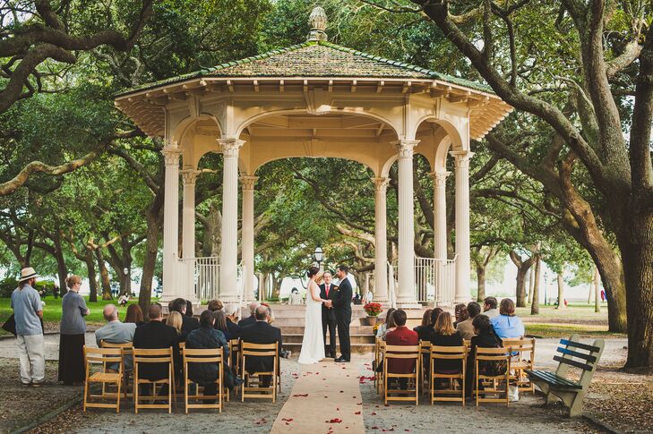 An Intimate Park Wedding at White Point Gardens Gazebo in