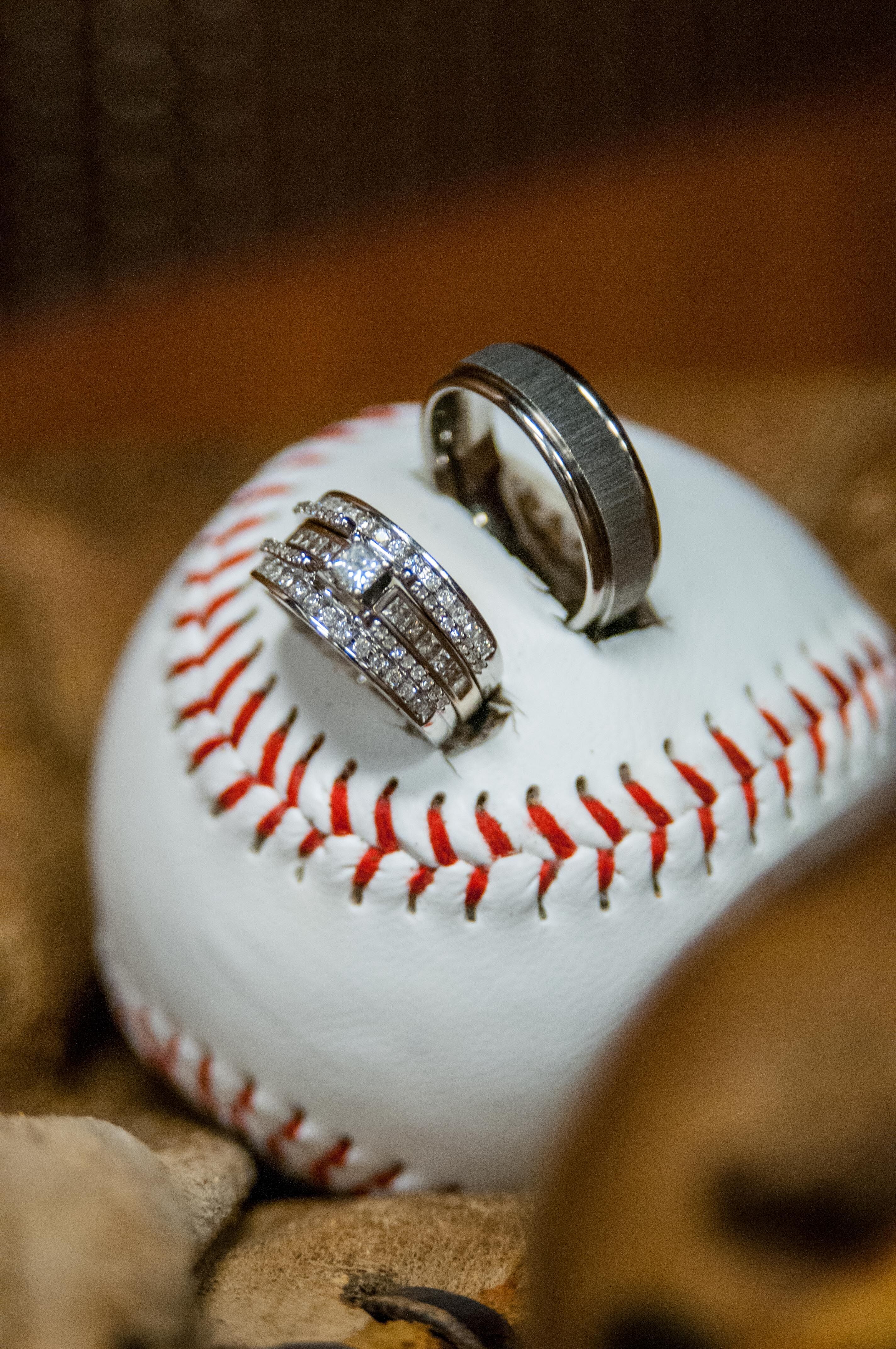 Baseball engagement on sale ring box