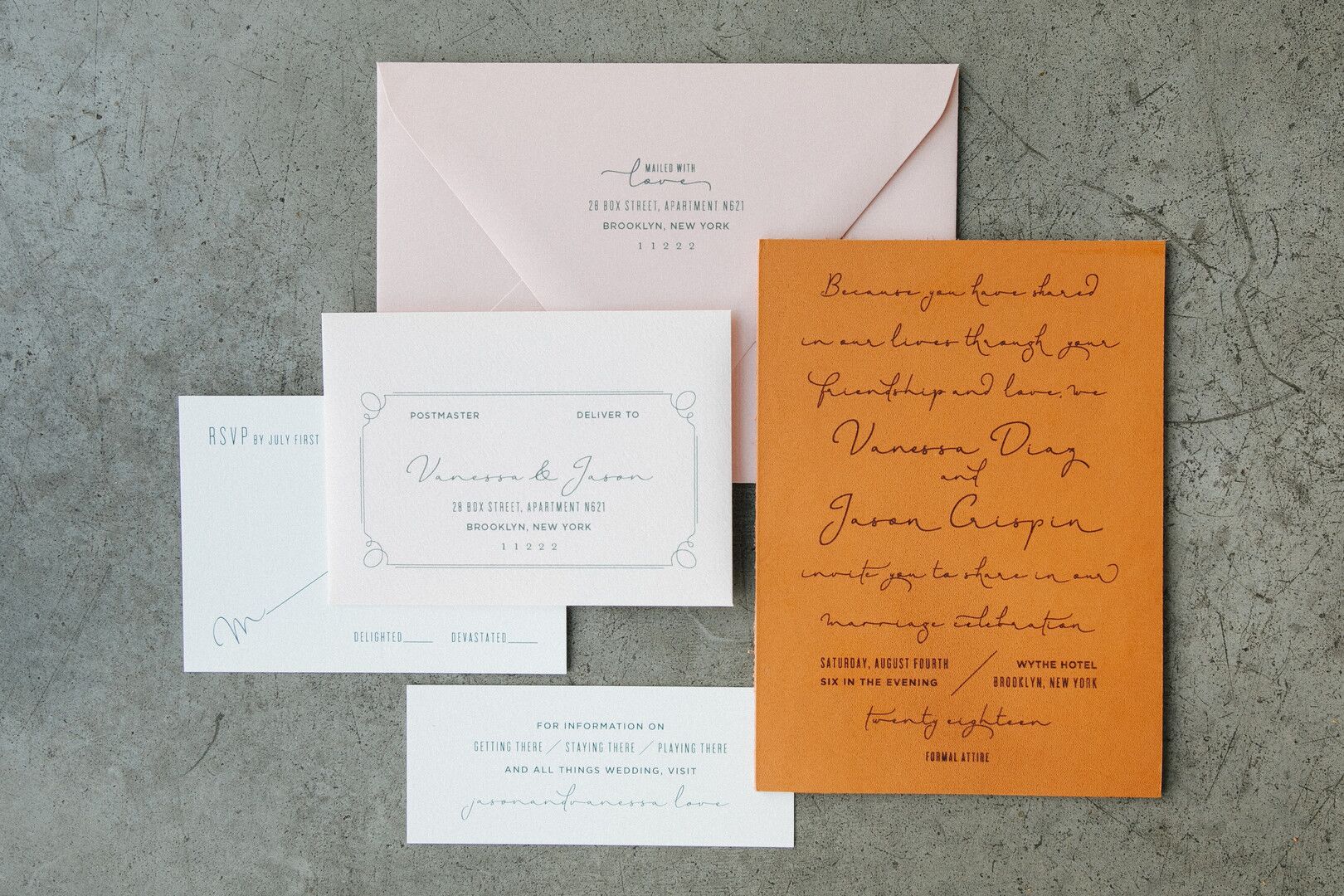 Simple Custom Wedding Invitations and Paper Goods