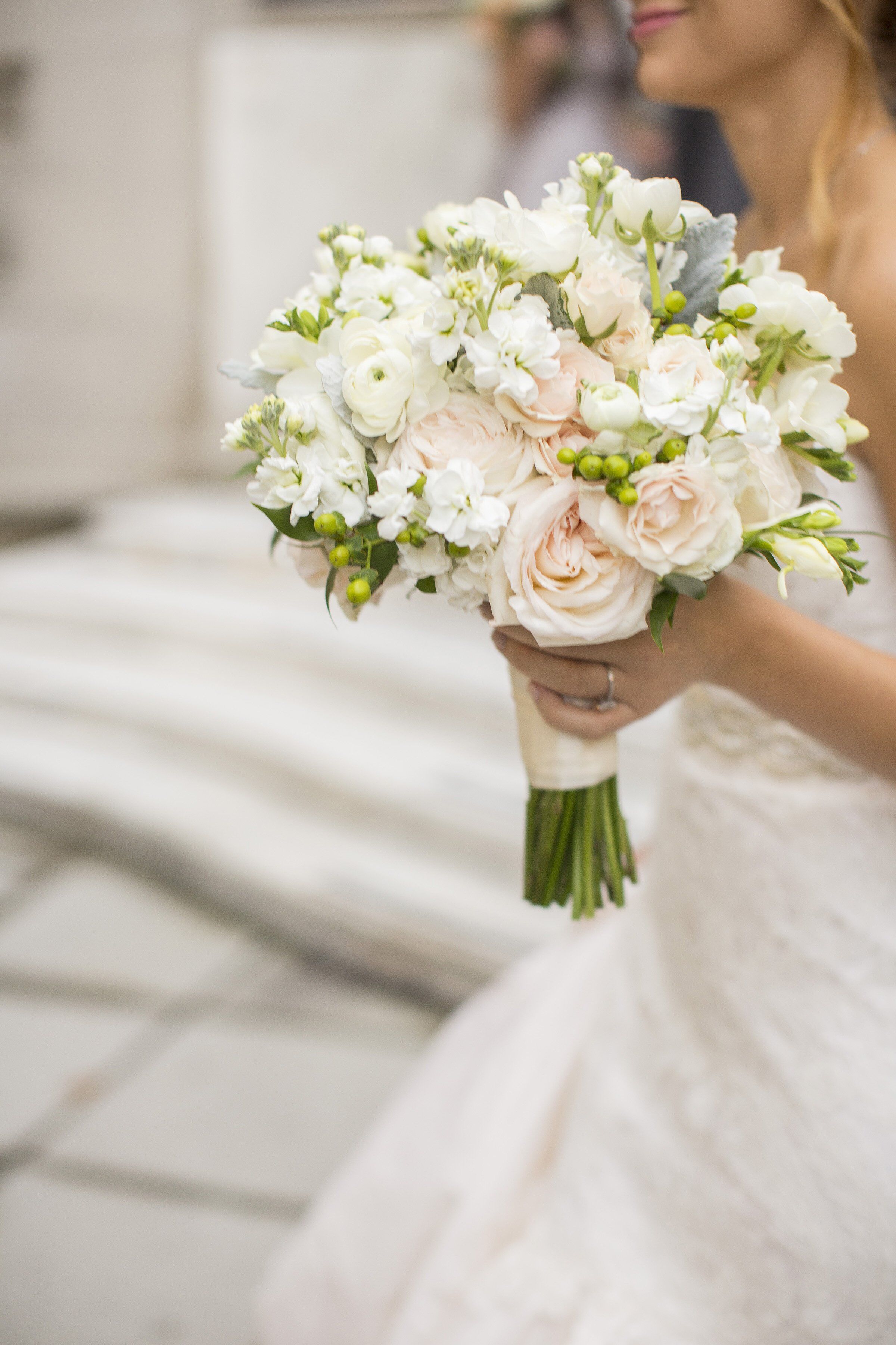 Pale Pink and White Bridal Bouquet