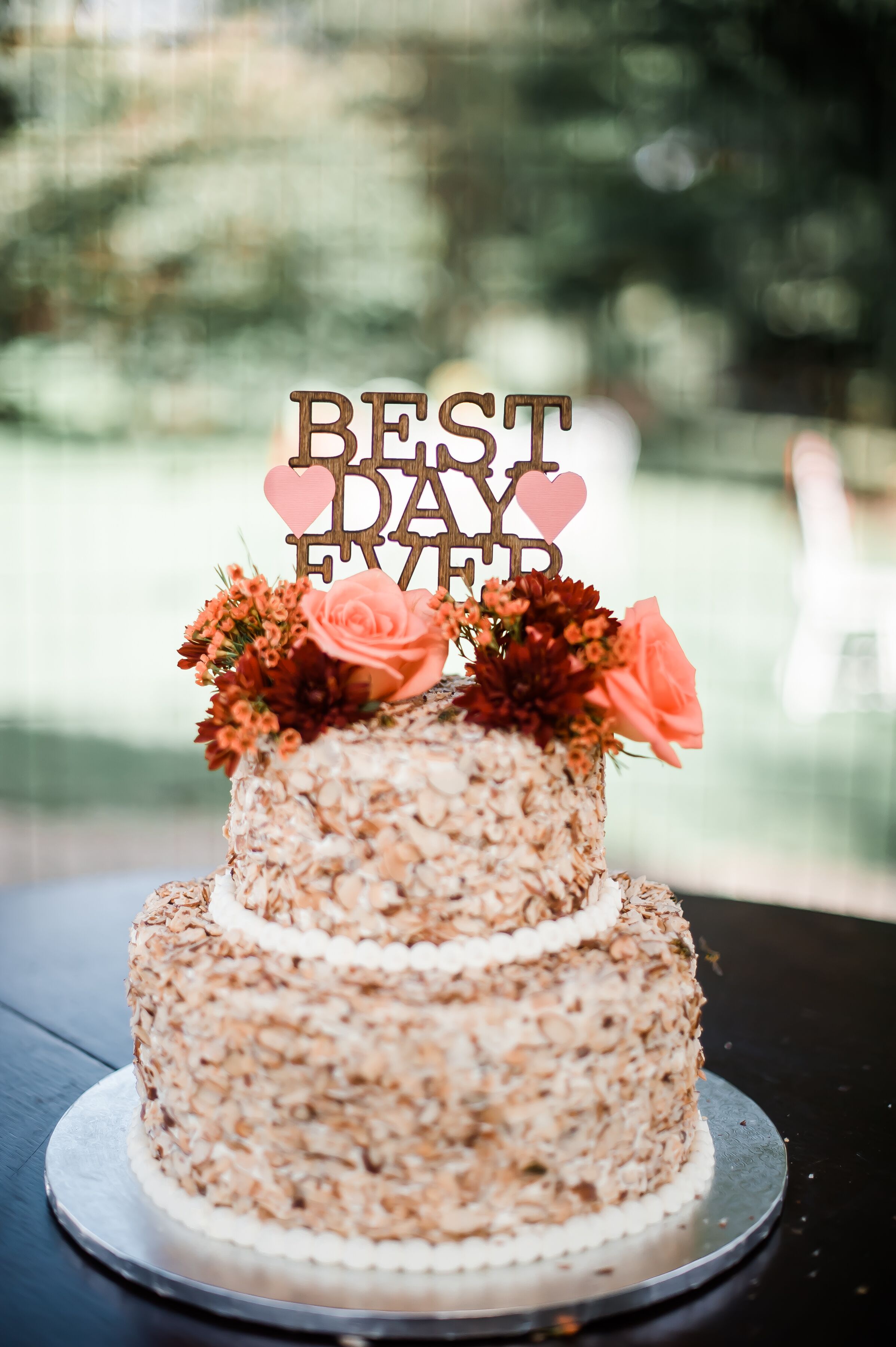 Casual Tiered Wedding Cake with