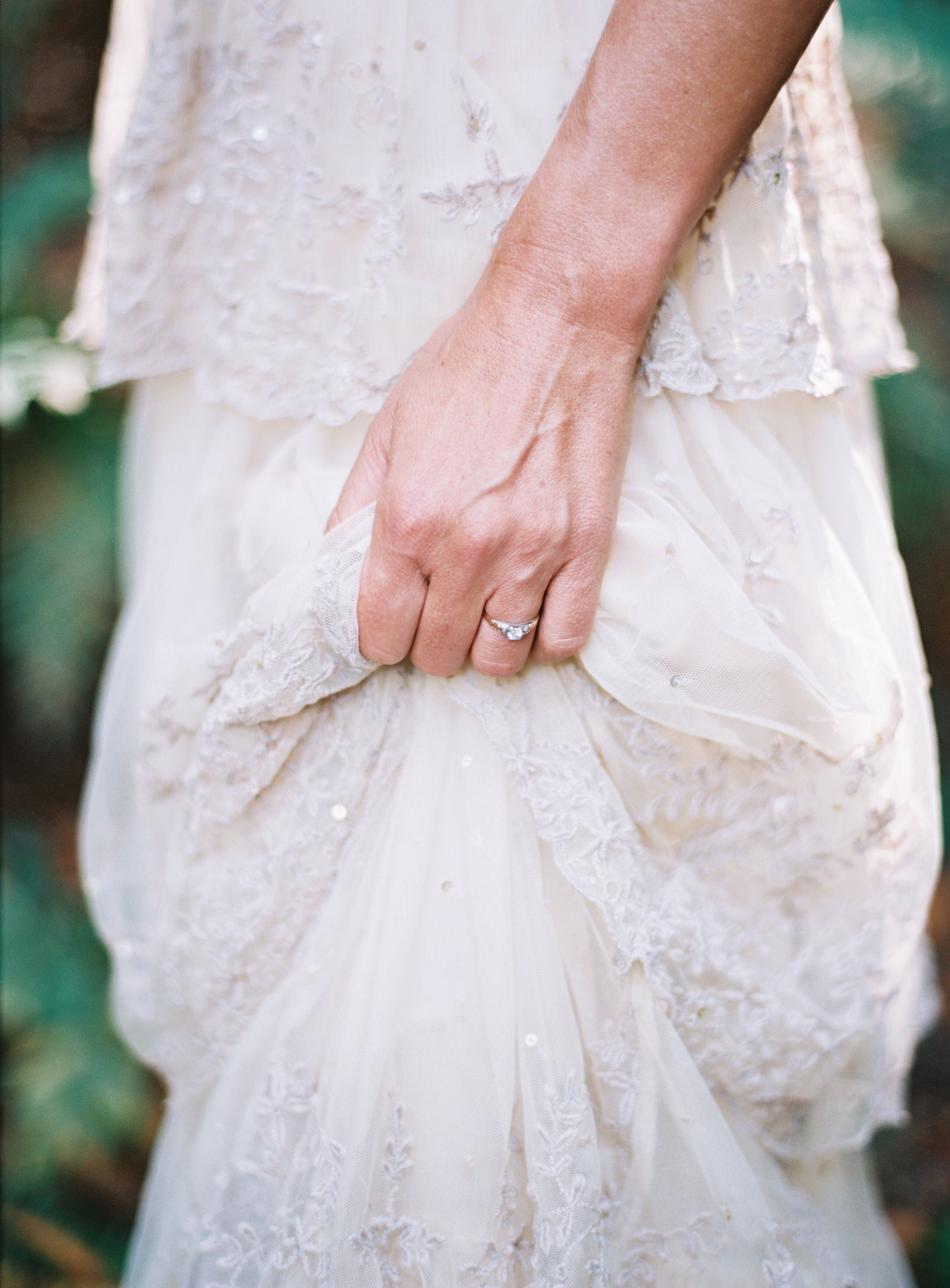 silver engagement dress