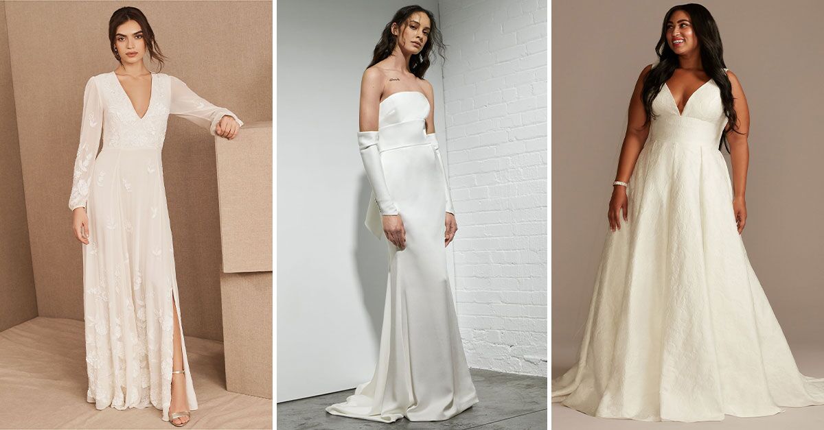 29 Simple Wedding Dresses for Minimalist Elegance