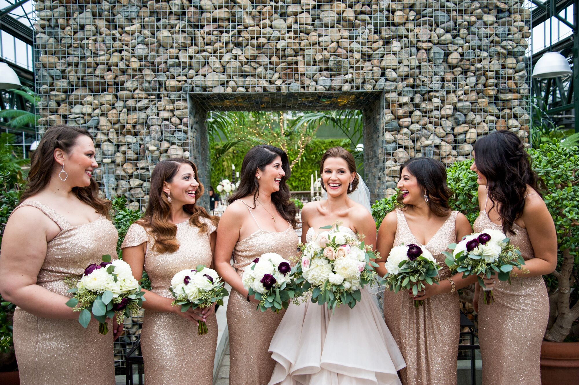 green gold bridesmaid dresses