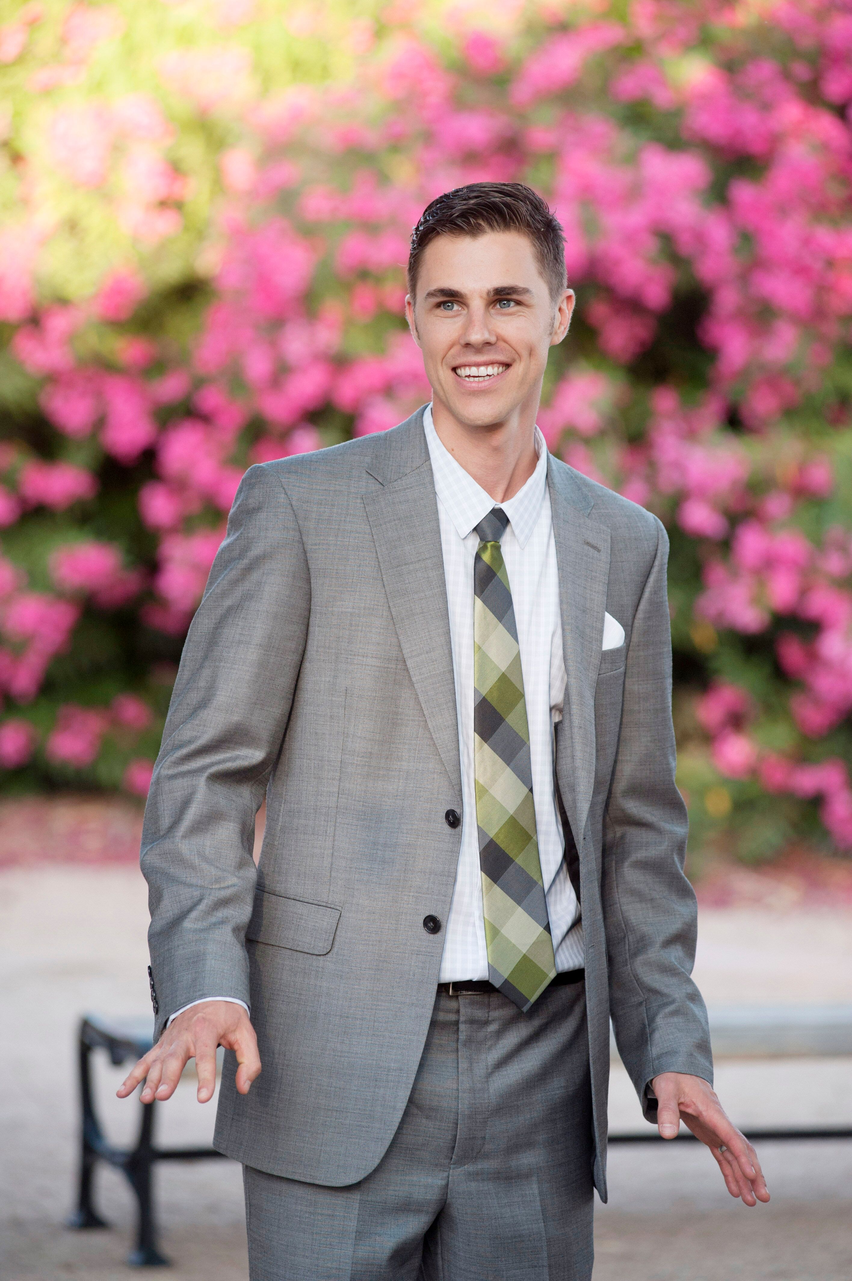 Whimsical Patterned Groom Shirt and Tie